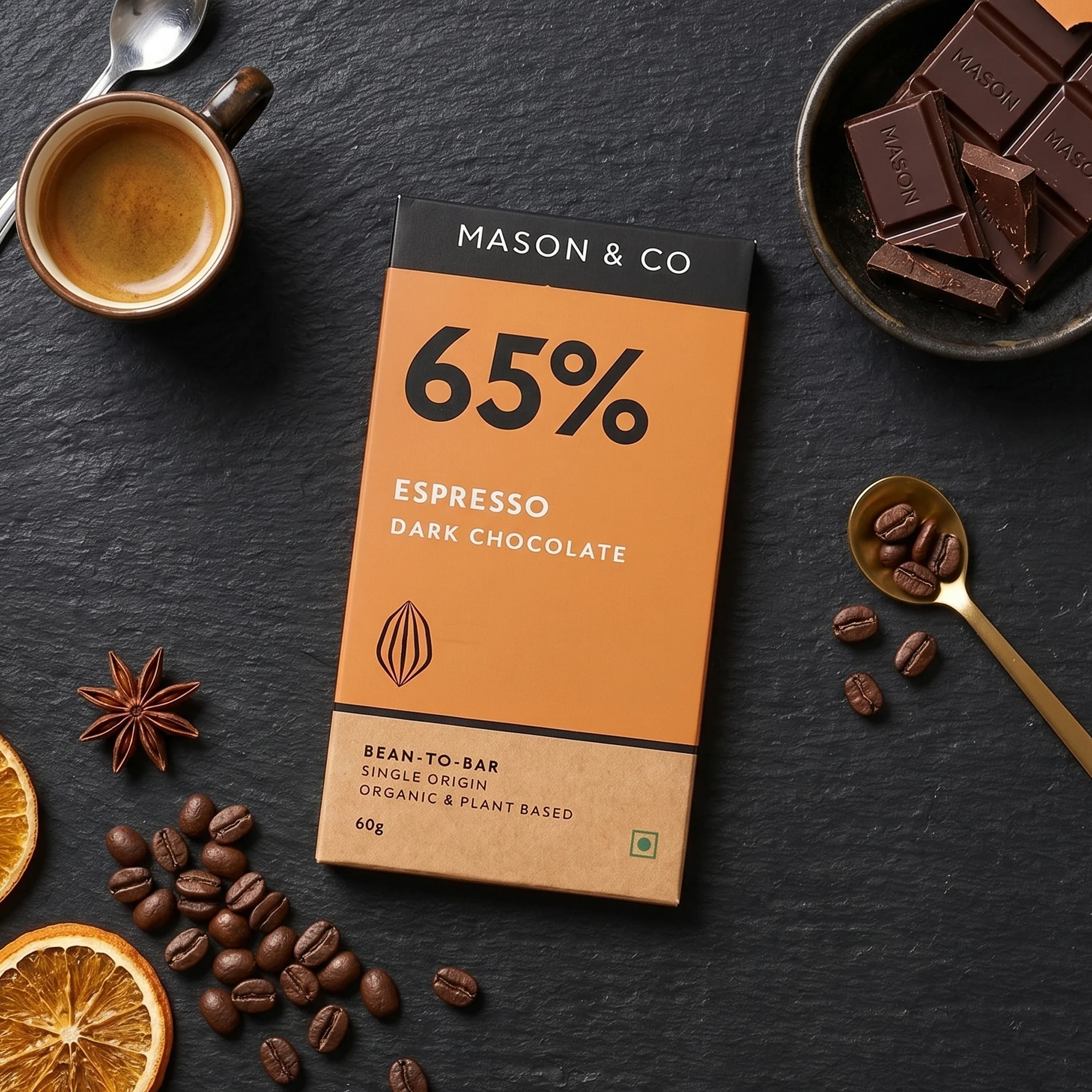 65% Espresso Dark Chocolate, 60g - Image 3