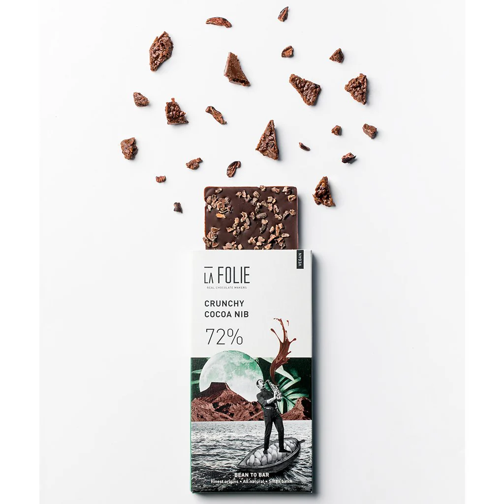 72% Crunchy Cocoa Nib, 60g - Image 3
