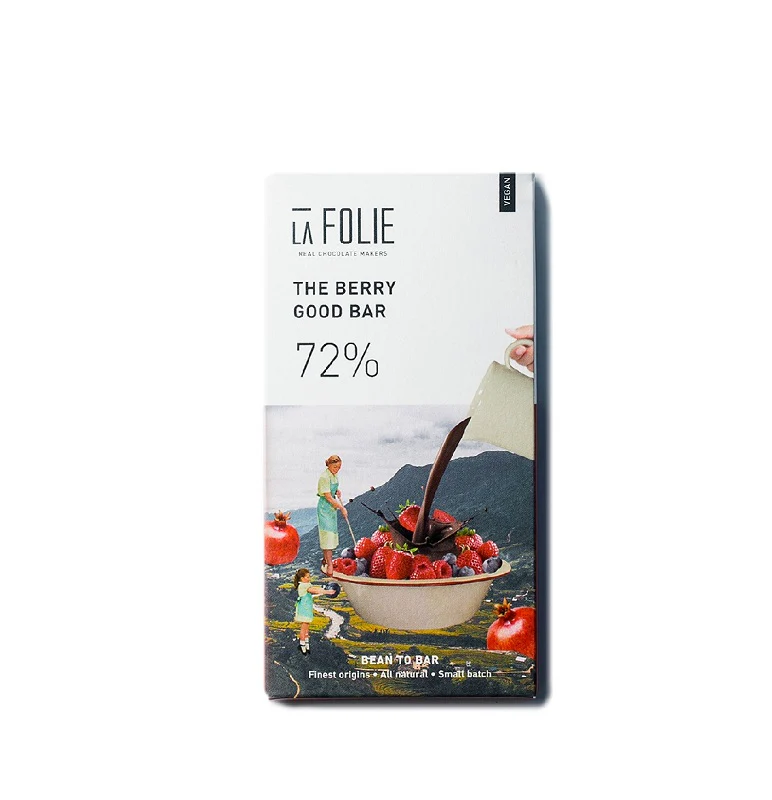 72% The Berry Good Bar Chocolate, 60g