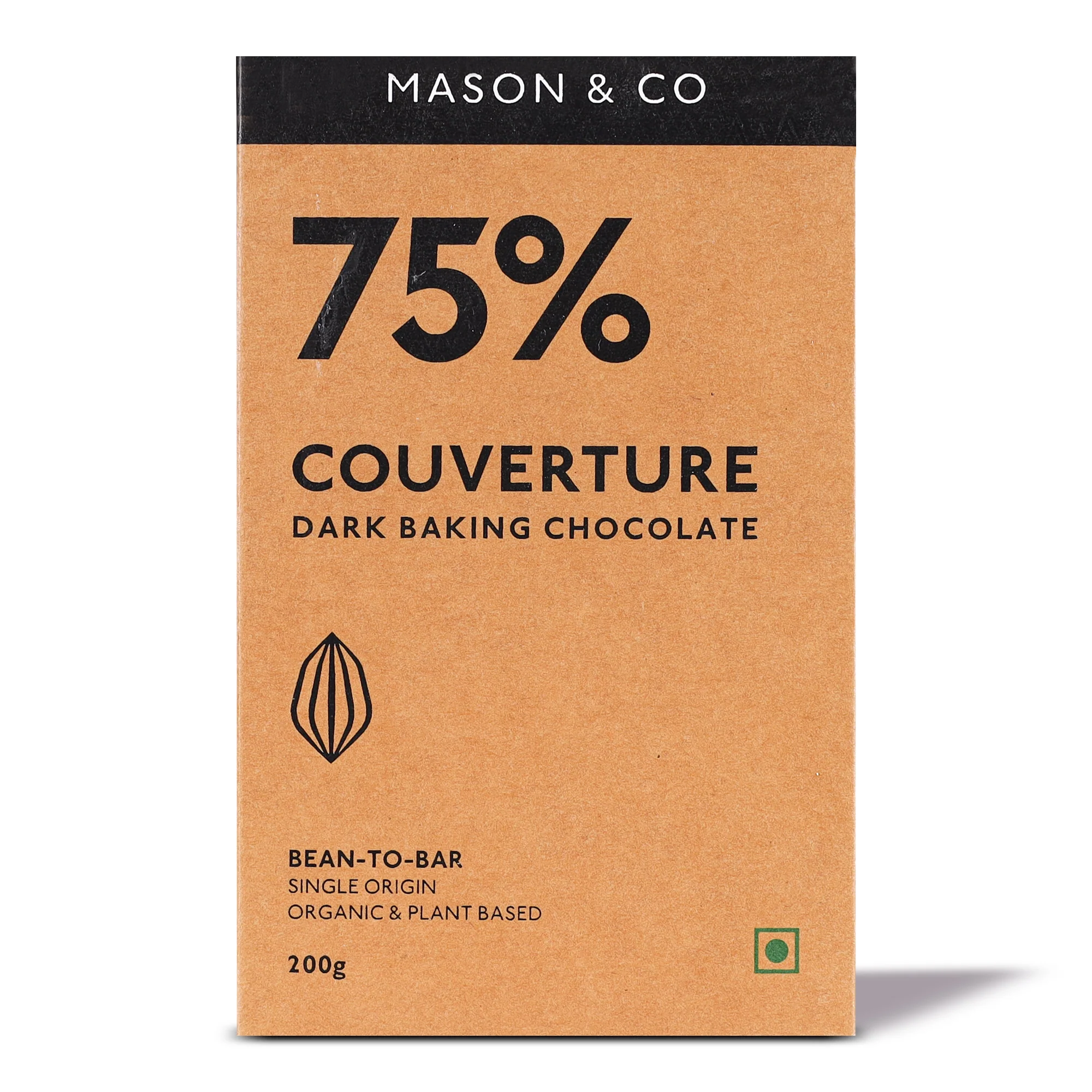75% Couverture Dark Baking Chocolate, 200g