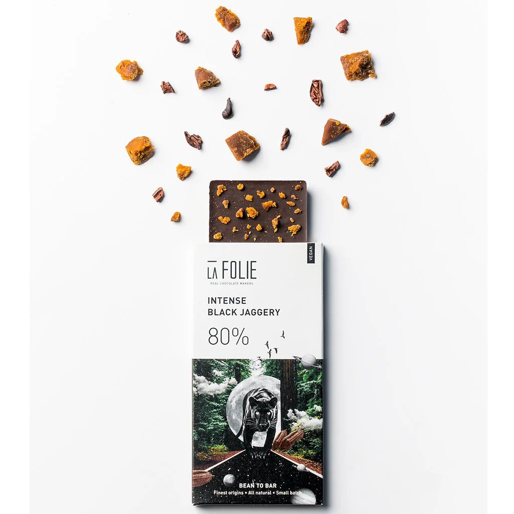 80% Intense Black Jaggery Chocolate Bar, 60g - Image 3