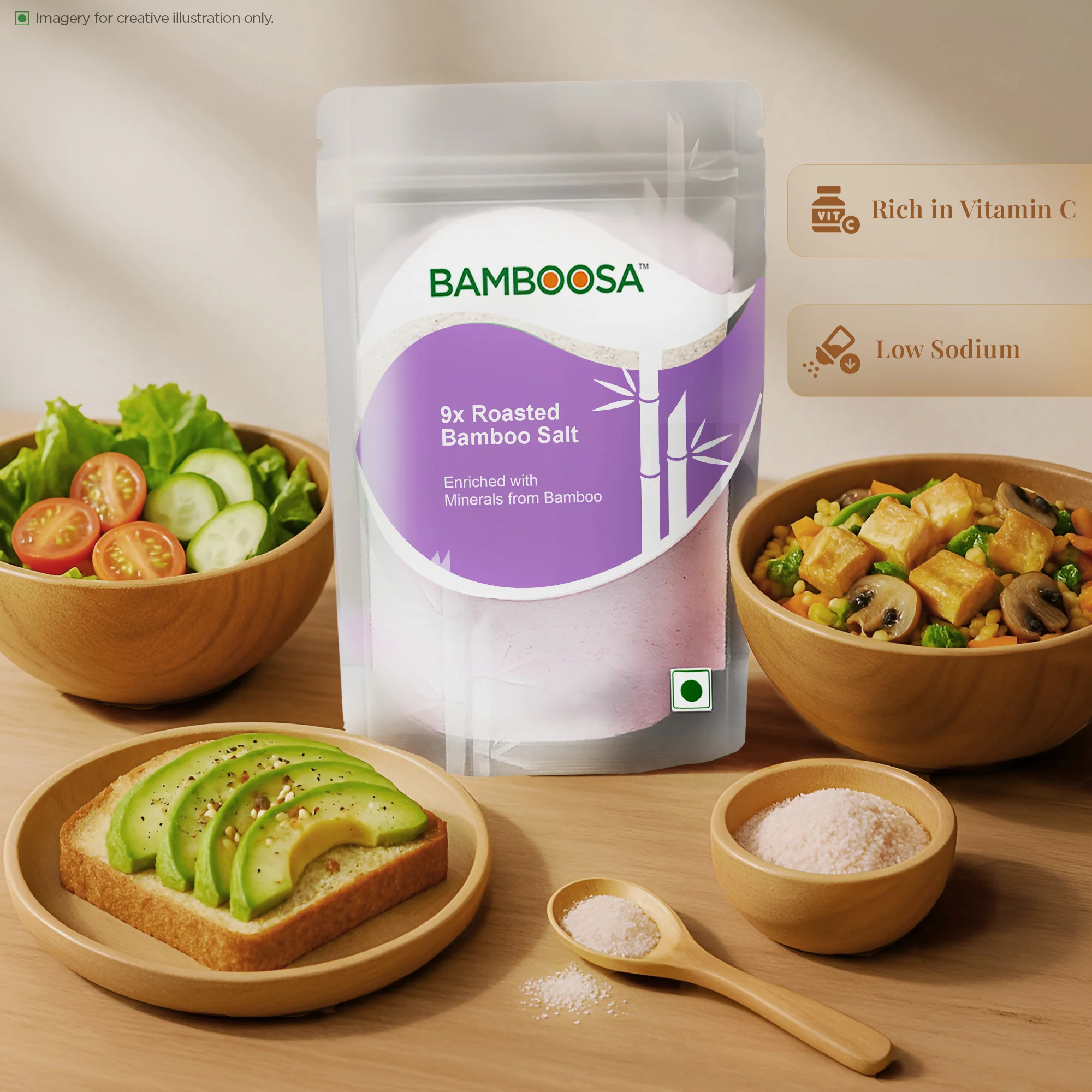 Bamboosa 9x Bamboo Roasted Salt, 500g (Mineral-Rich | Alkaline Salt | Cooking & Wellness) - Image 4