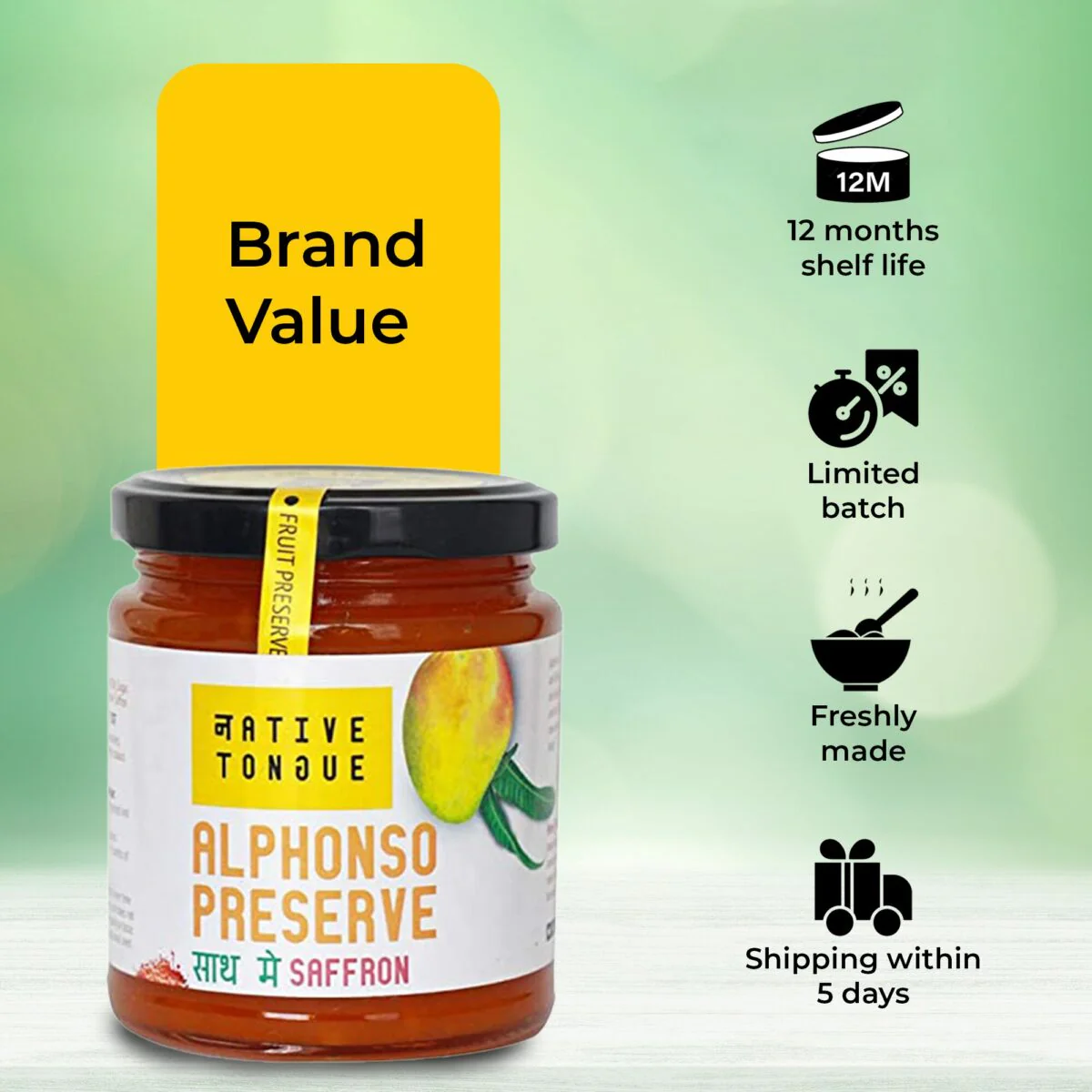 Alphonso Preserve with Saffron, 210g - Image 7