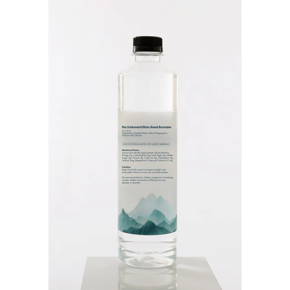 Amrete Low Deuterium Water 500ml PET Bottle - 125 ppm - Image 2