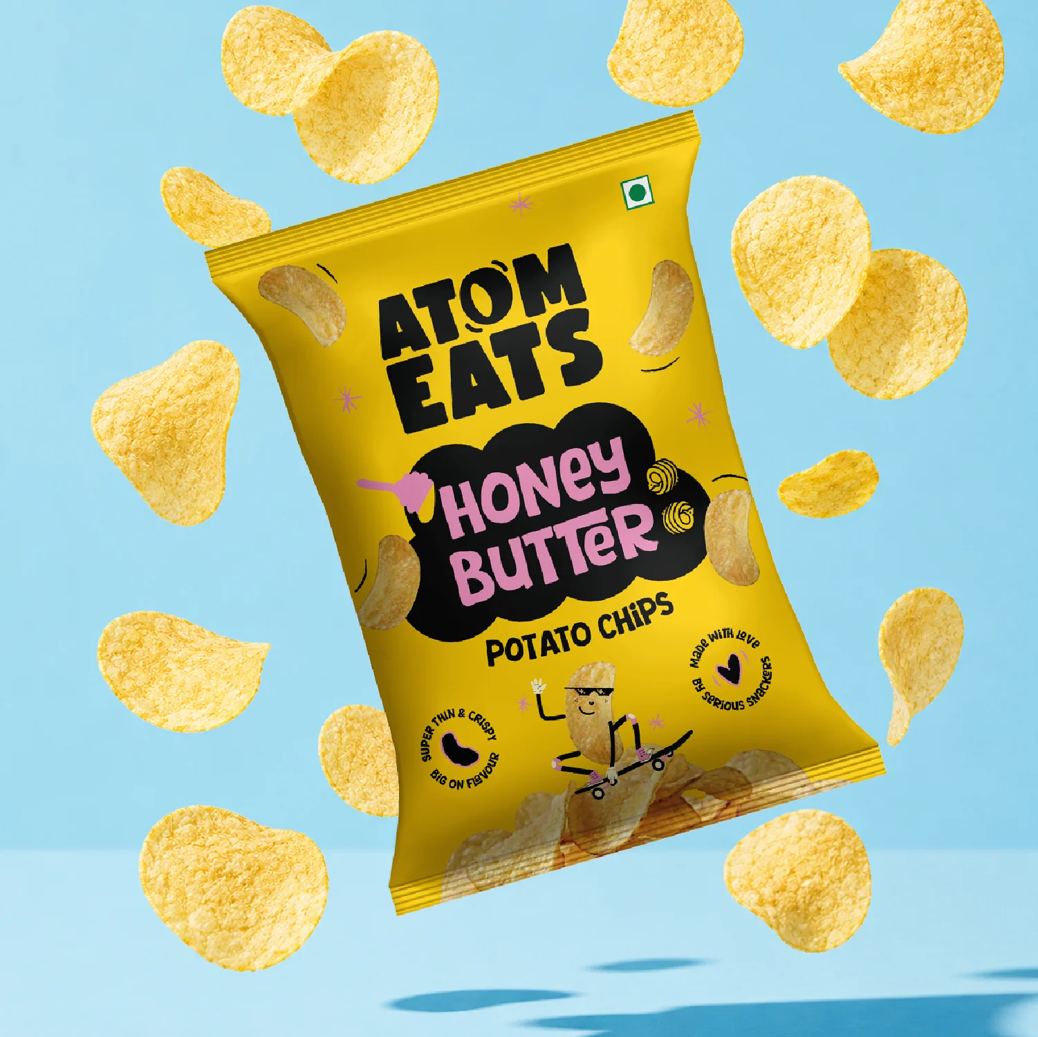 Atom Eats Honey Butter Potato Chips, 60g (Crispy Potato Chips, Sweet & Savoury Honey Butter Flavor, Rich & Crunchy Snack) - Image 4