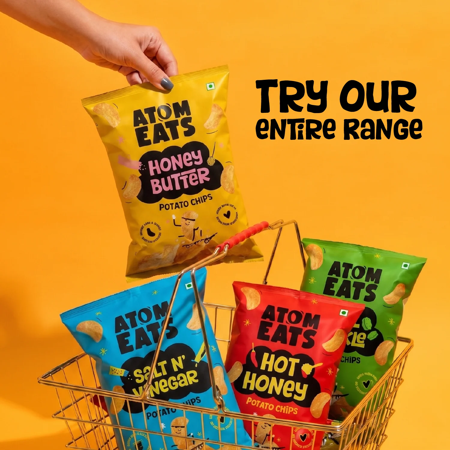 Atom Eats Honey Butter Potato Chips, 60g (Crispy Potato Chips, Sweet & Savoury Honey Butter Flavor, Rich & Crunchy Snack) - Image 5