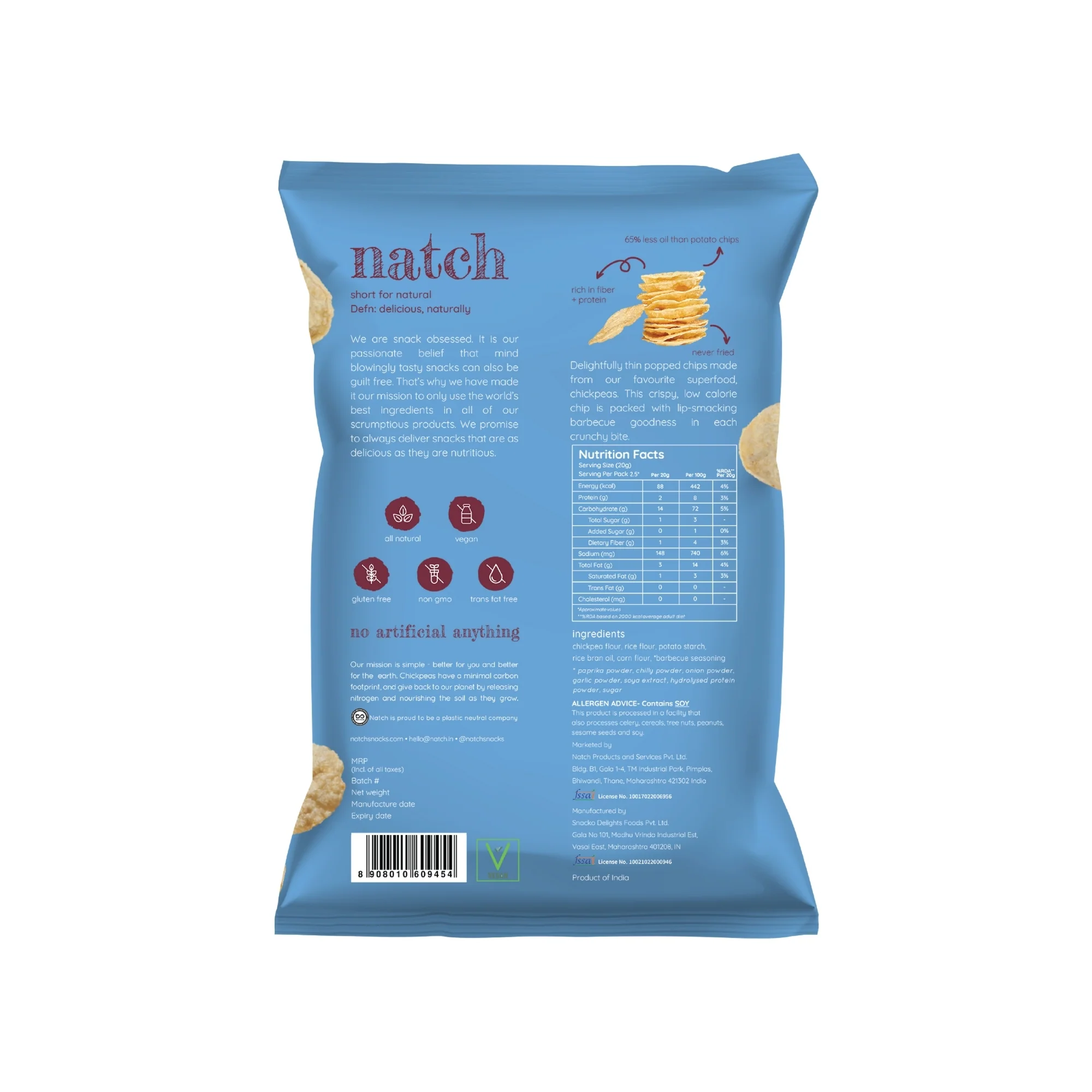 Barbecue Popped Chips, 55g - Image 2