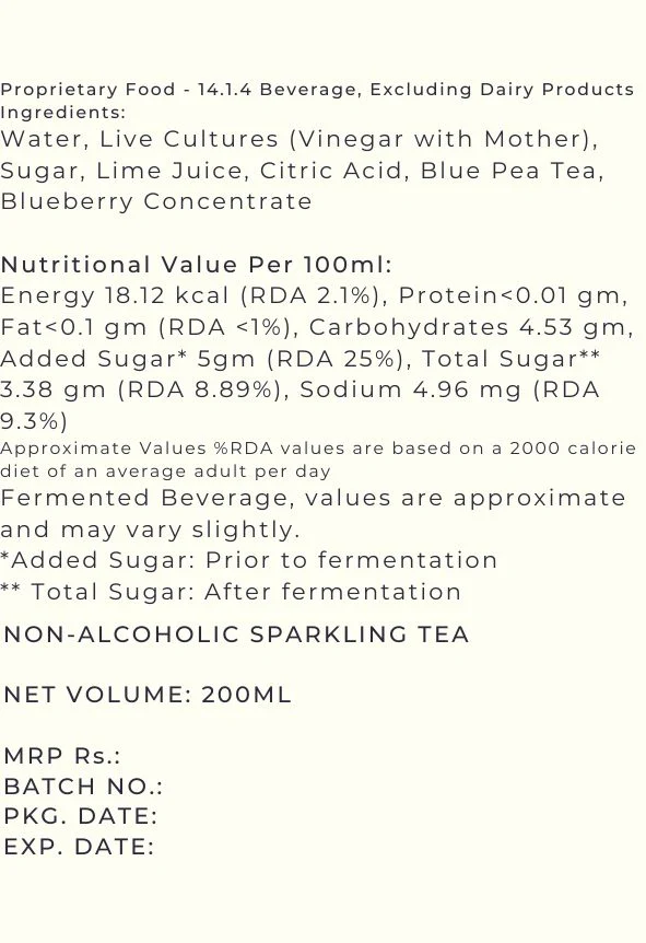 Blueberry Lemonade Kombucha, 200ml - Image 5