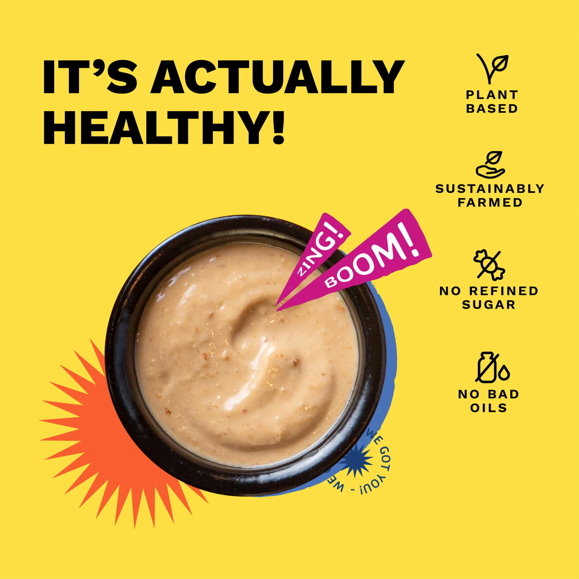 BOOMBAY Peanut + Lime Dip and Spread, 190g - Image 2