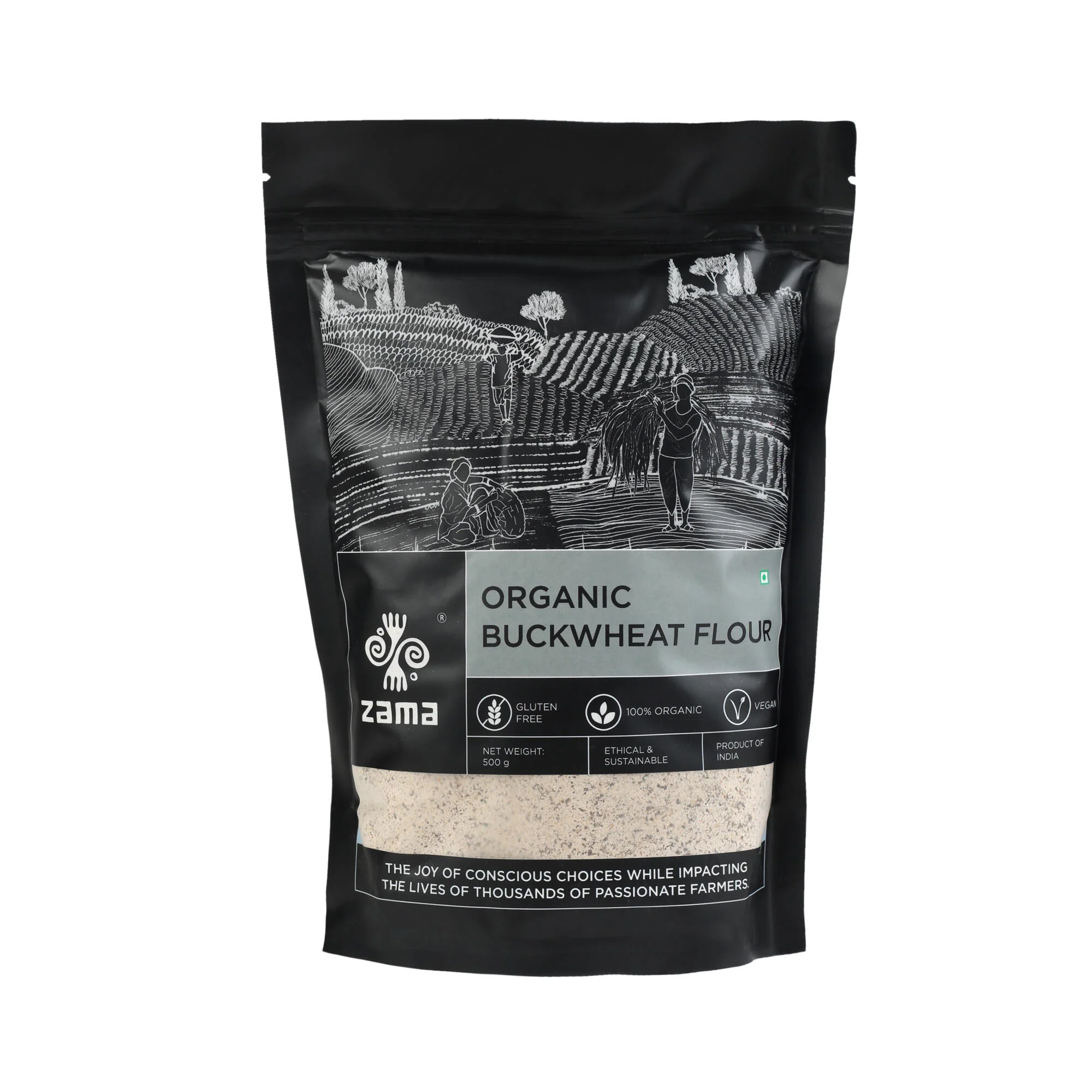 Buckwheat Flour, 500g (Rich source of fibre, Gluten-free, Versatile substitute for wheat and rice)