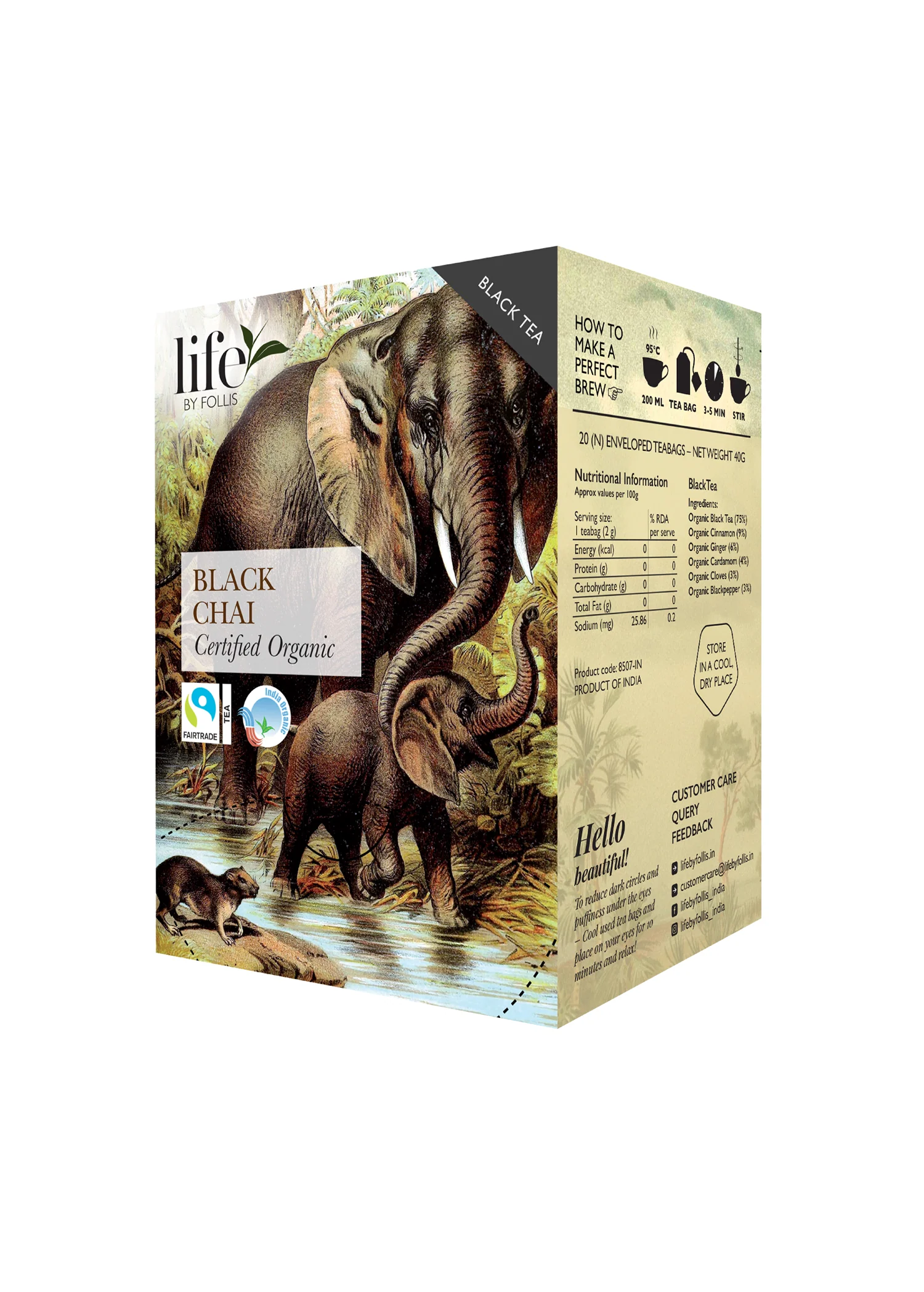 Chai Black Tea, 20 Enveloped Tea Bags