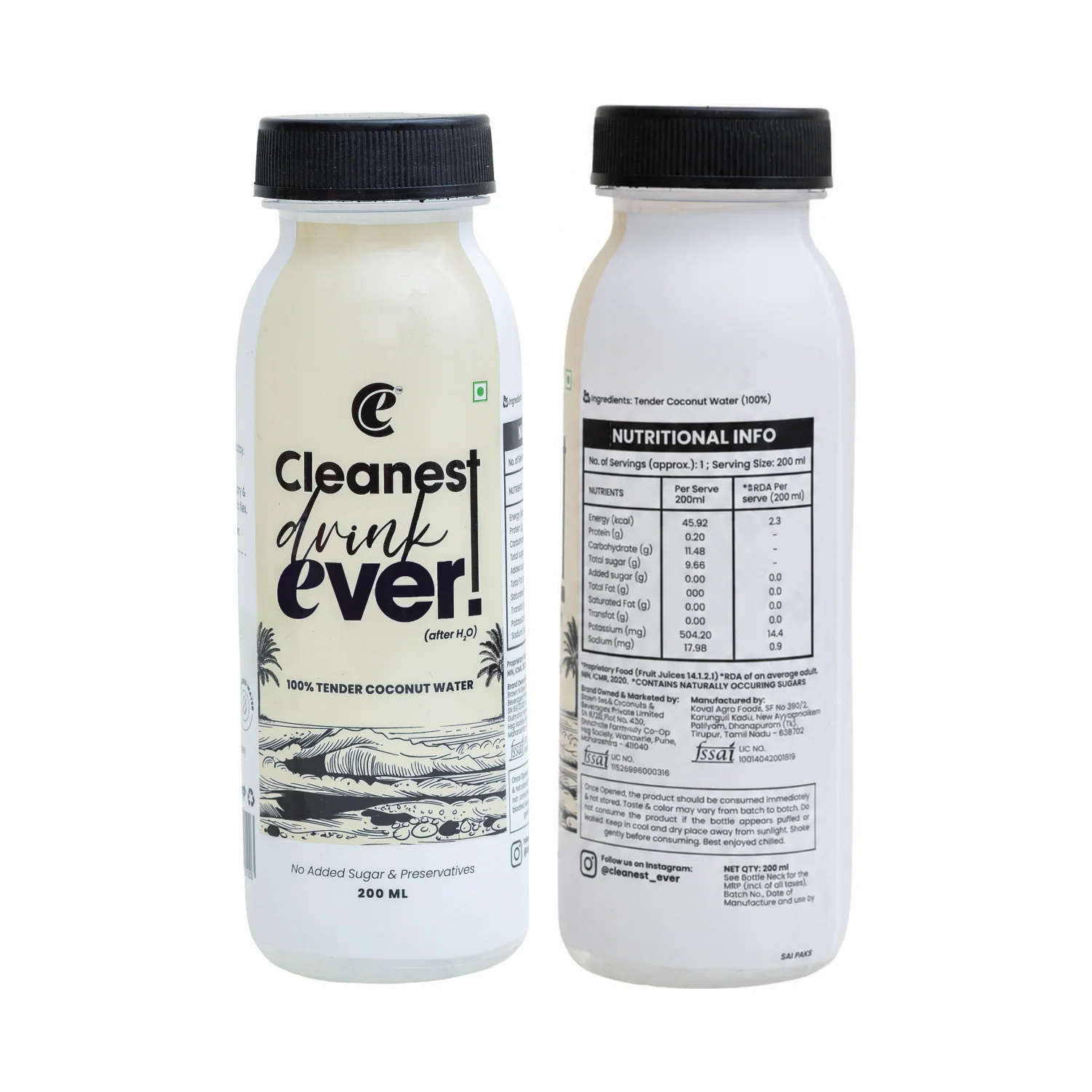 100% Natural Tender Coconut Water, 200ml, Pack of 4 (No Added Sugar, No Preservatives) - Image 11