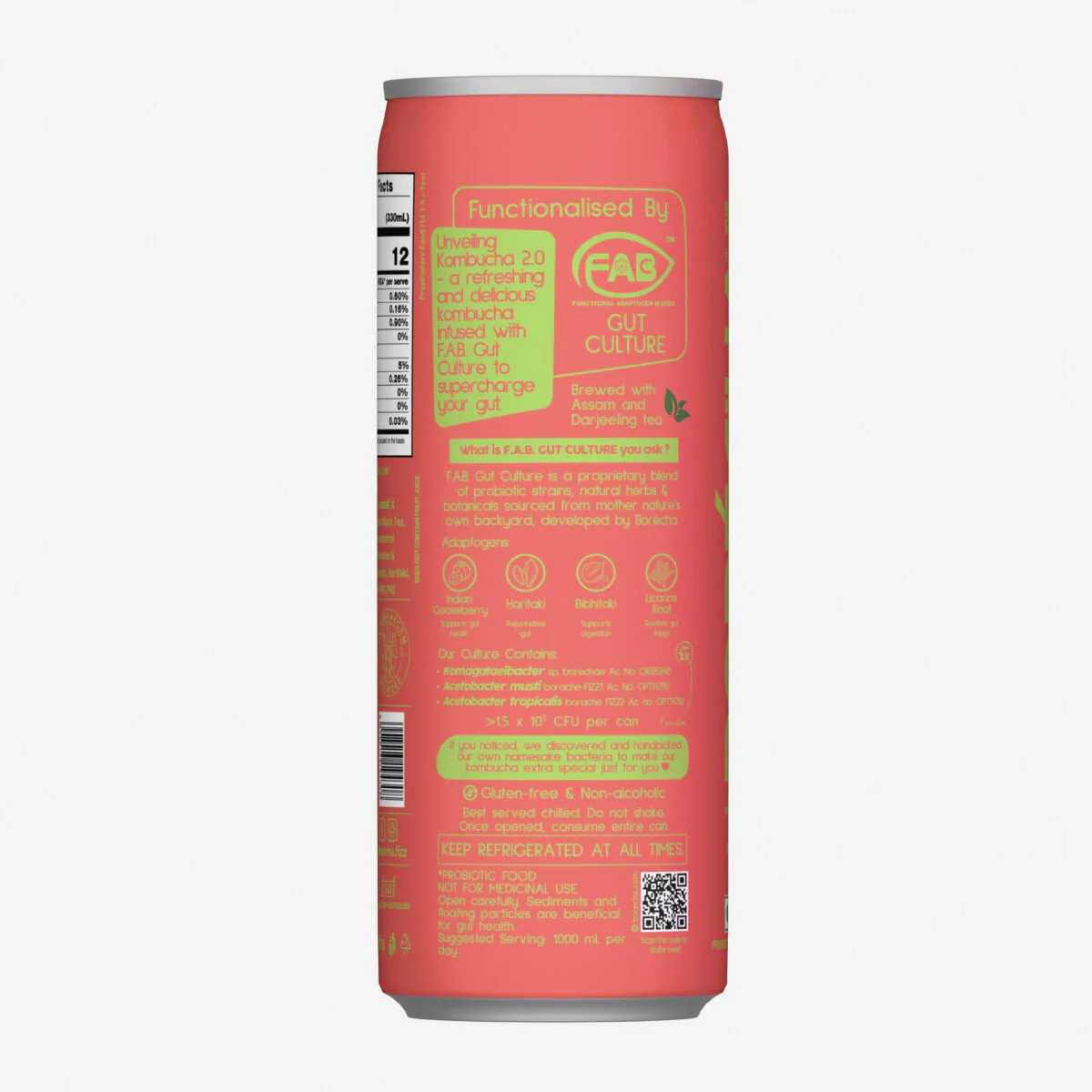 Cuban Watermelon Mojito Probiotic Kombucha, 330ml - Image 2
