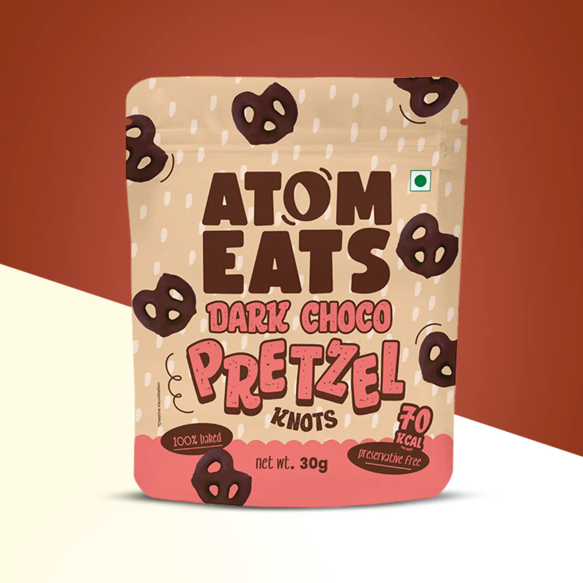 Dark Chocolate Dipped Pretzels,30g (Sweet & Salty Snack, Crunchy Pretzels Coated in Dark Chocolate, Gourmet Indulgence, On-the-Go Treat) - Image 2