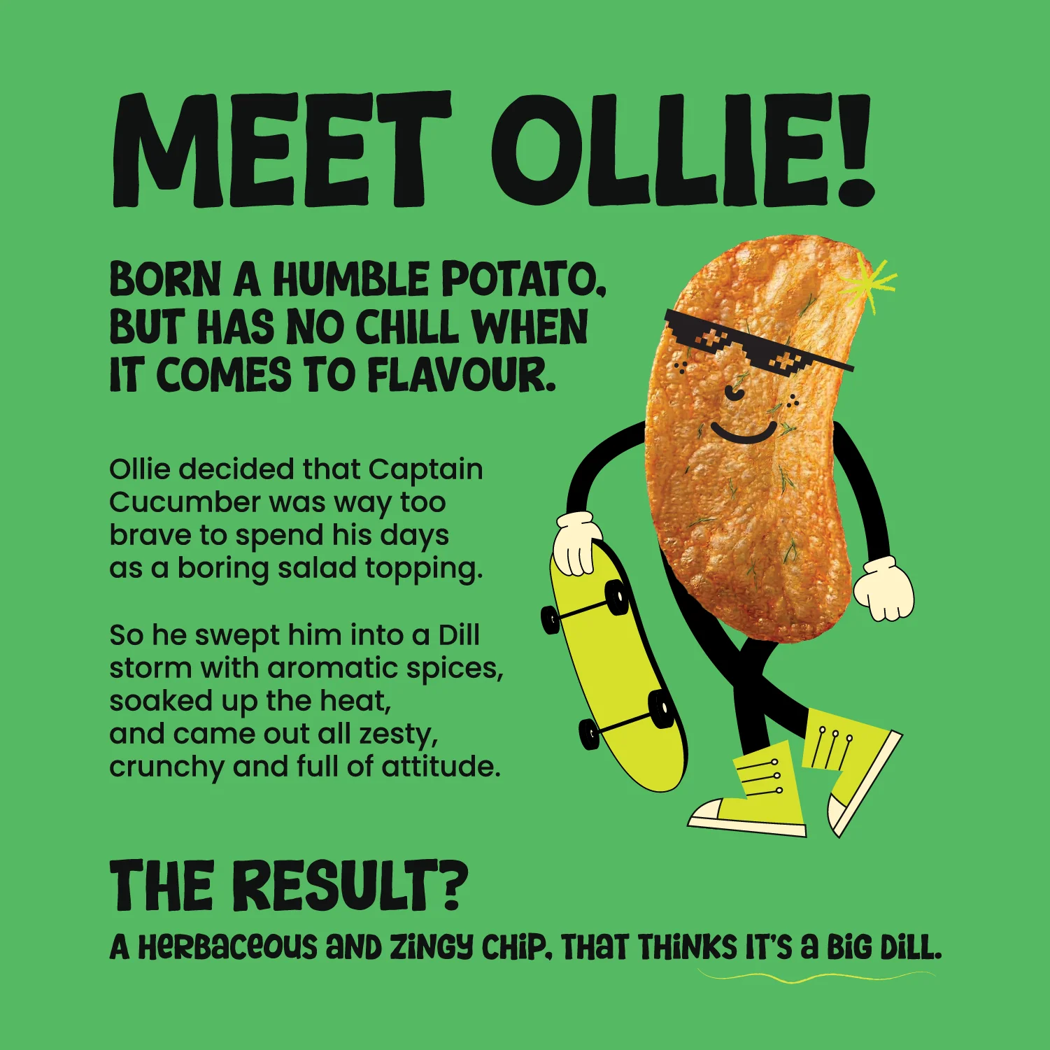 Atom eats Dill Pickle Potato Chips, 60g (Crispy Potato Chips, Tangy Dill Pickle Flavor, Bold & Crunchy Snack) - Image 3