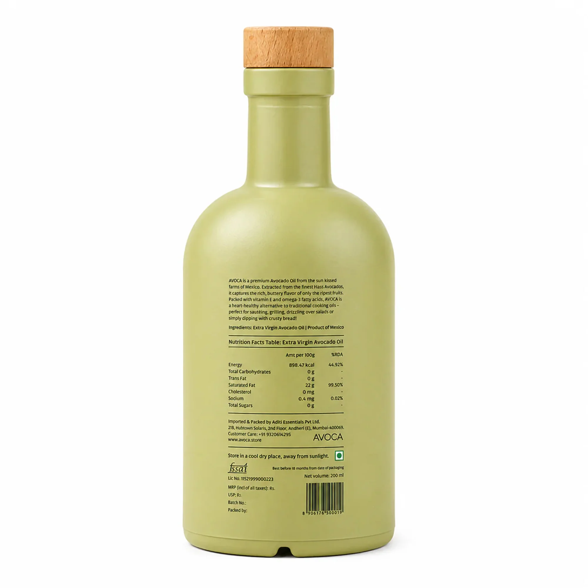 Extra Virgin Avocado Oil, 200ML - Image 2