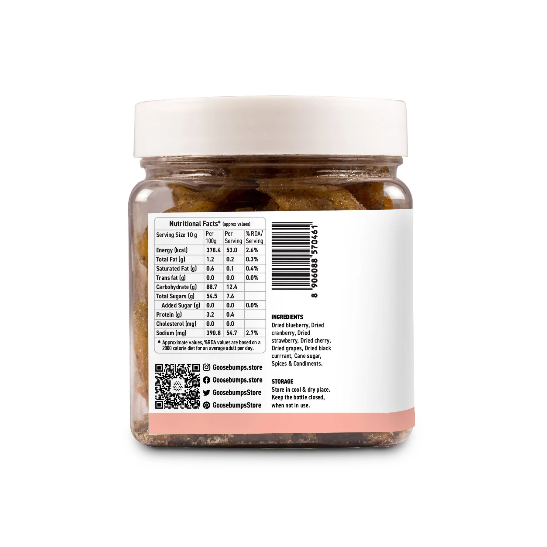 Goosebumps Masala Cherry Berry | Dried Mix Berries | Dehydrated Berries | Chatpata Cherry Berry Healthy Snack for kids and adults | 150 gms - Image 2