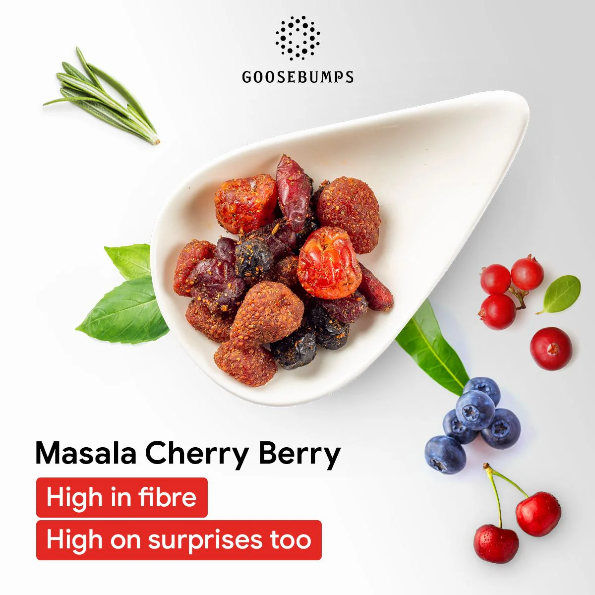 Goosebumps Masala Cherry Berry | Dried Mix Berries | Dehydrated Berries | Chatpata Cherry Berry Healthy Snack for kids and adults | 150 gms - Image 5