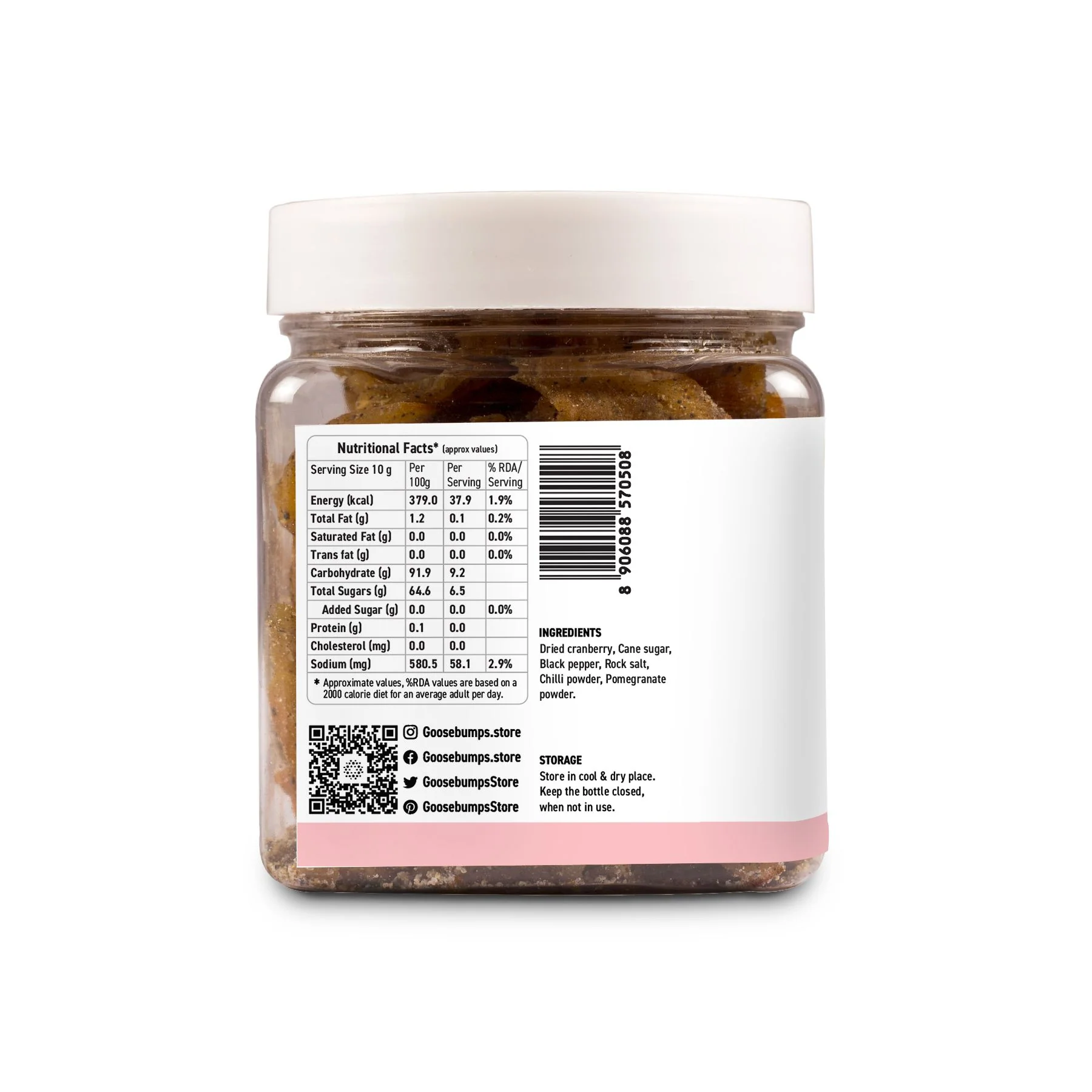 Goosebumps Masala Cranberry | Dried Cranberry | Chatpata Cranberry Healthy Snack for Kids and Adults | 150 GMS - Image 2