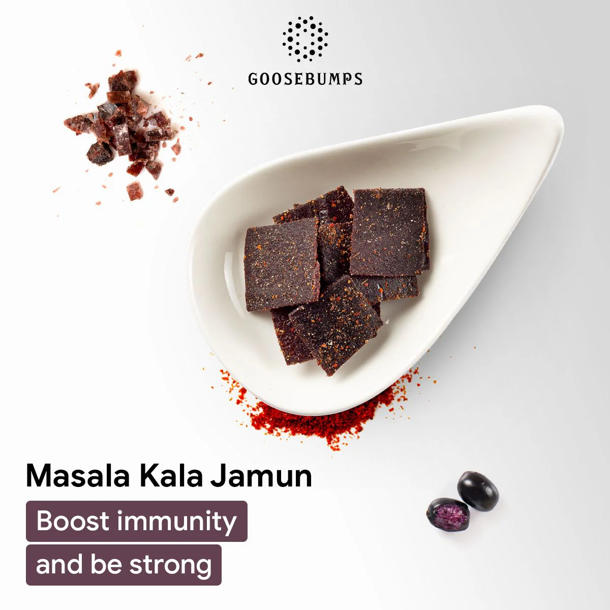 Goosebumps Masala Kala Jamun | Indian BlackBerry | Dehydrated Fruit | Dried Jamun Strips | Chatpata Dried Fruits Healthy Snack for Kids and Adults | 150 GMS - Image 5