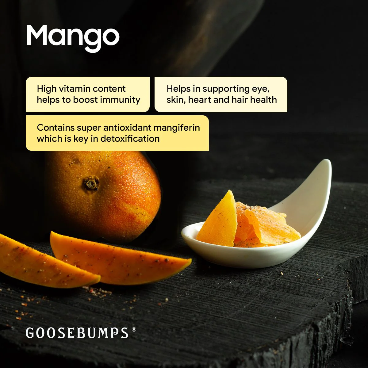 Goosebumps Masala Mango | Dried Mango | Dehydrated Fruit | Chatpata Mango Healthy Snack for kids and adults, 150g - Image 4