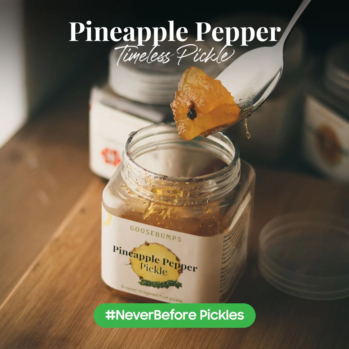Goosebumps Pickles Pineapple Pepper Pickle | Ananus ka aachar | Exotic Indian Fruit Pickles | Innovative Pickles | Pickled Fruits | Less Oil Achar, 250 GMS - Image 5