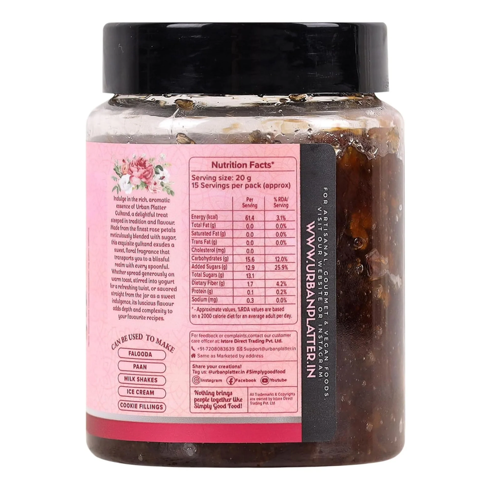 Natural Gulkand (Rose Petal Jam) [100% Natural | Sun Dried | Natures Coolant | Made from Chaitri Roses] - Image 3