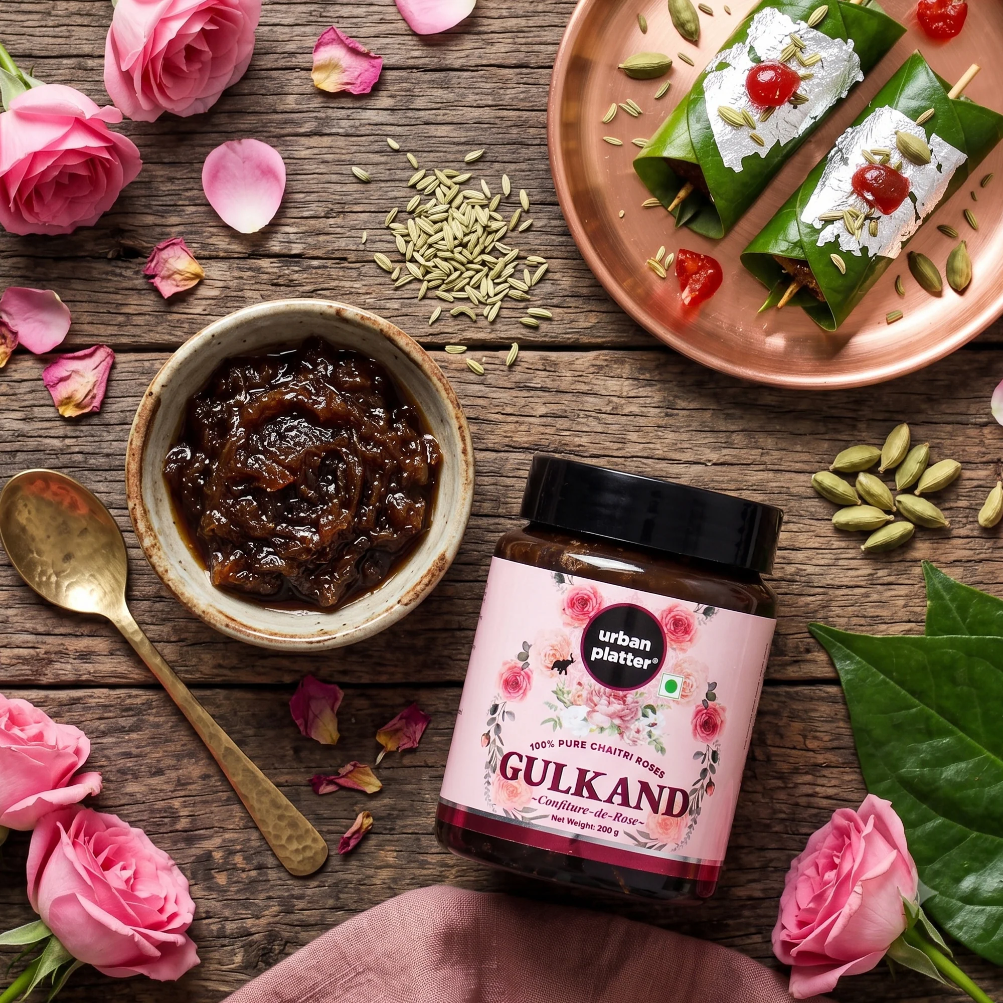 Natural Gulkand (Rose Petal Jam) [100% Natural | Sun Dried | Natures Coolant | Made from Chaitri Roses] - Image 5