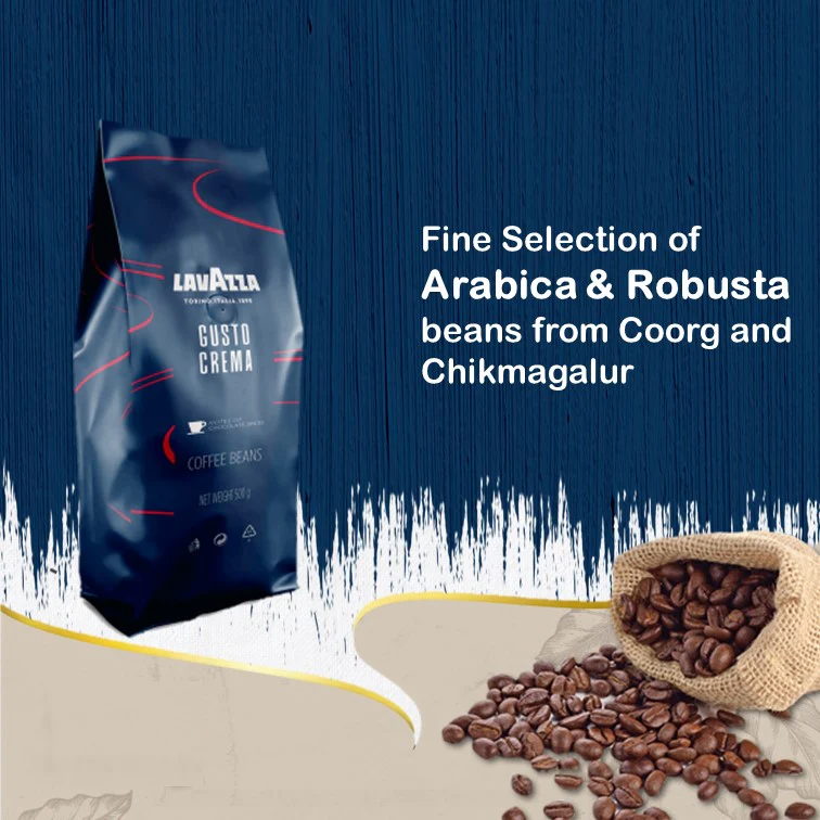 Gusto Crema | Roasted Coffee Beans | Blend of Arabica & Robusta| Medium Roast | 500g - Image 4