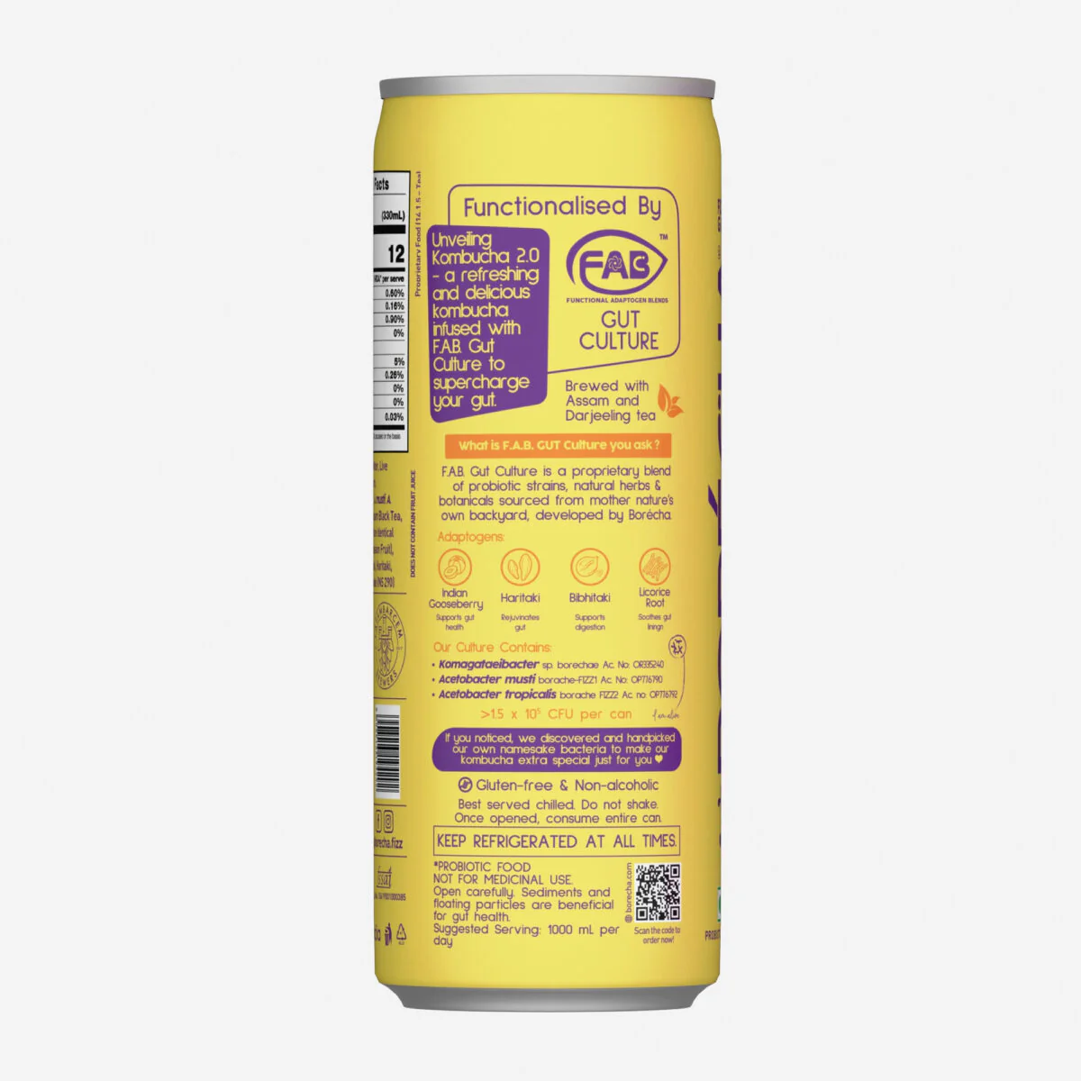 Hawaiian Passion Fruit Probiotic Kombucha, 330ml - Image 2