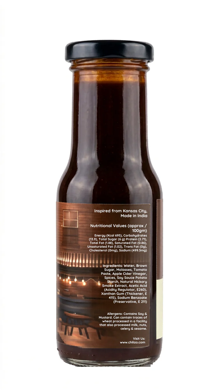 Hickory Barbecue Sauce,200g (Classic Smoky BBQ Sauce, No Added Colors or Flavours, Natural Hickory Smoke) - Image 2