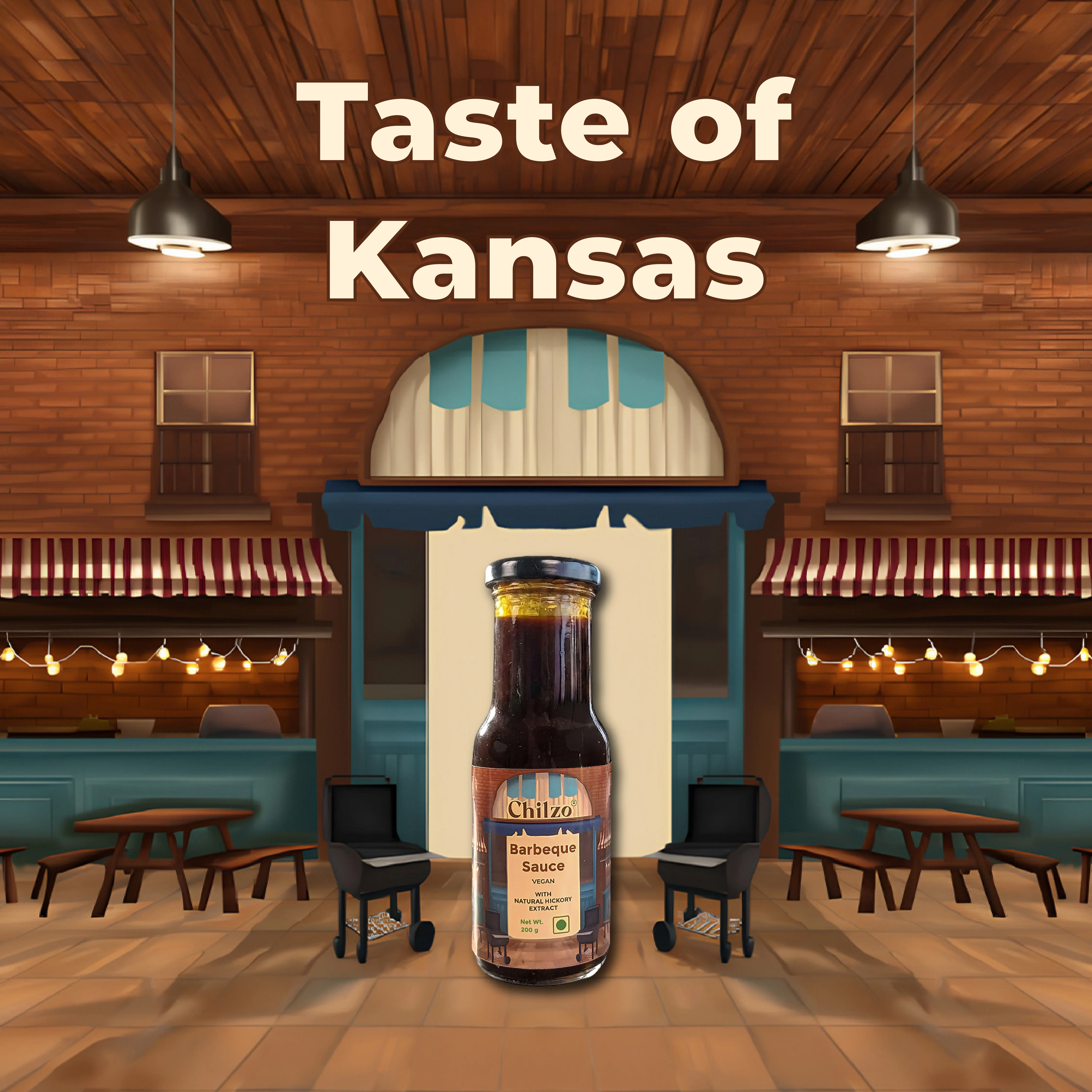 Hickory Barbecue Sauce,200g (Classic Smoky BBQ Sauce, No Added Colors or Flavours, Natural Hickory Smoke) - Image 4