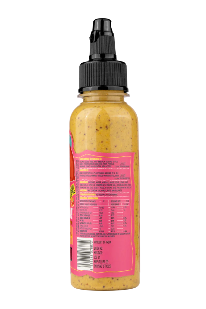 Hot English Mustard Sauce, 170g (Made with Yellow and Brown Mustard Seed, NO MSG, New Launch Desi Spice Sauce) - Image 3