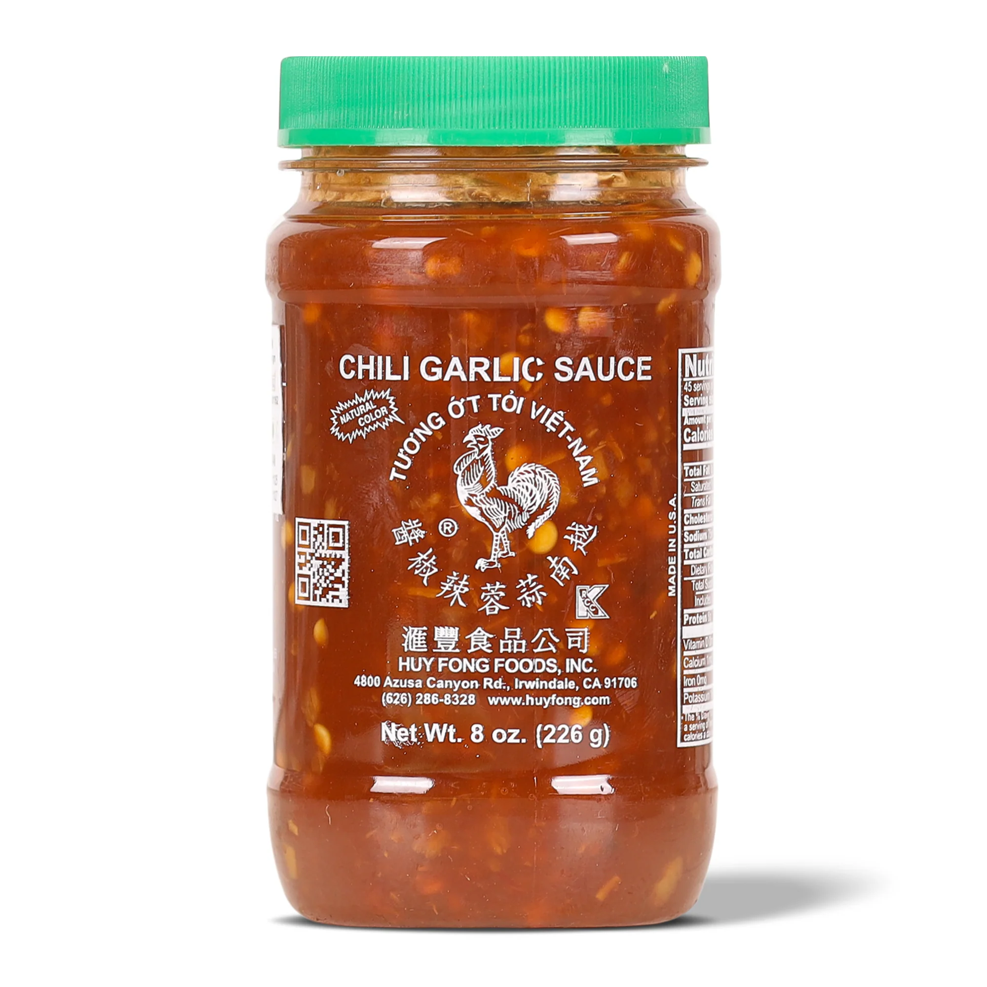 Huy Fong Chili Garlic Sauce, 226g (Spicy Chili & Garlic Condiment, Ideal for Stir-Fries, Noodles, Dumplings & Dipping, Savoury & Versatile Asian Cooking Sauce)