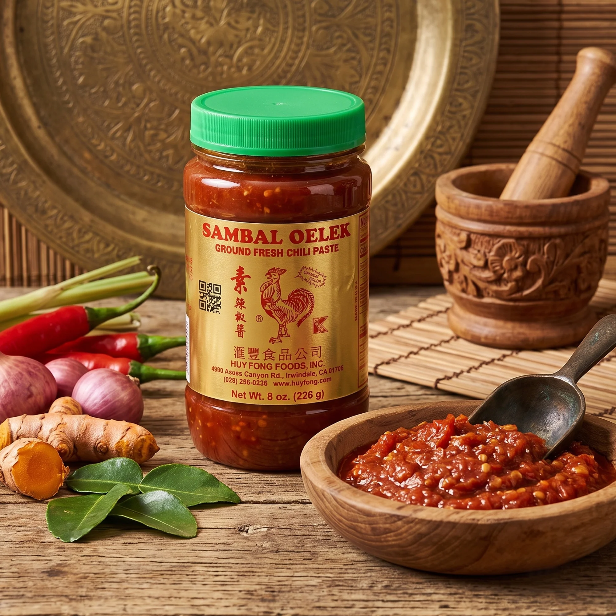 Huy Fong Sambal Oelek Chili Paste, 226g (Authentic Indonesian-Style Hot Chili Condiment & Cooking Paste) - Image 4