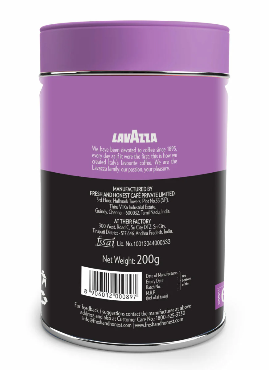 Il Mattino Perfect |Pure Ground Coffee | Premium Arabica | Dark Roast | Notes of Cocoa & Chocolate | Intensity 6 | 200g Tin - Image 2