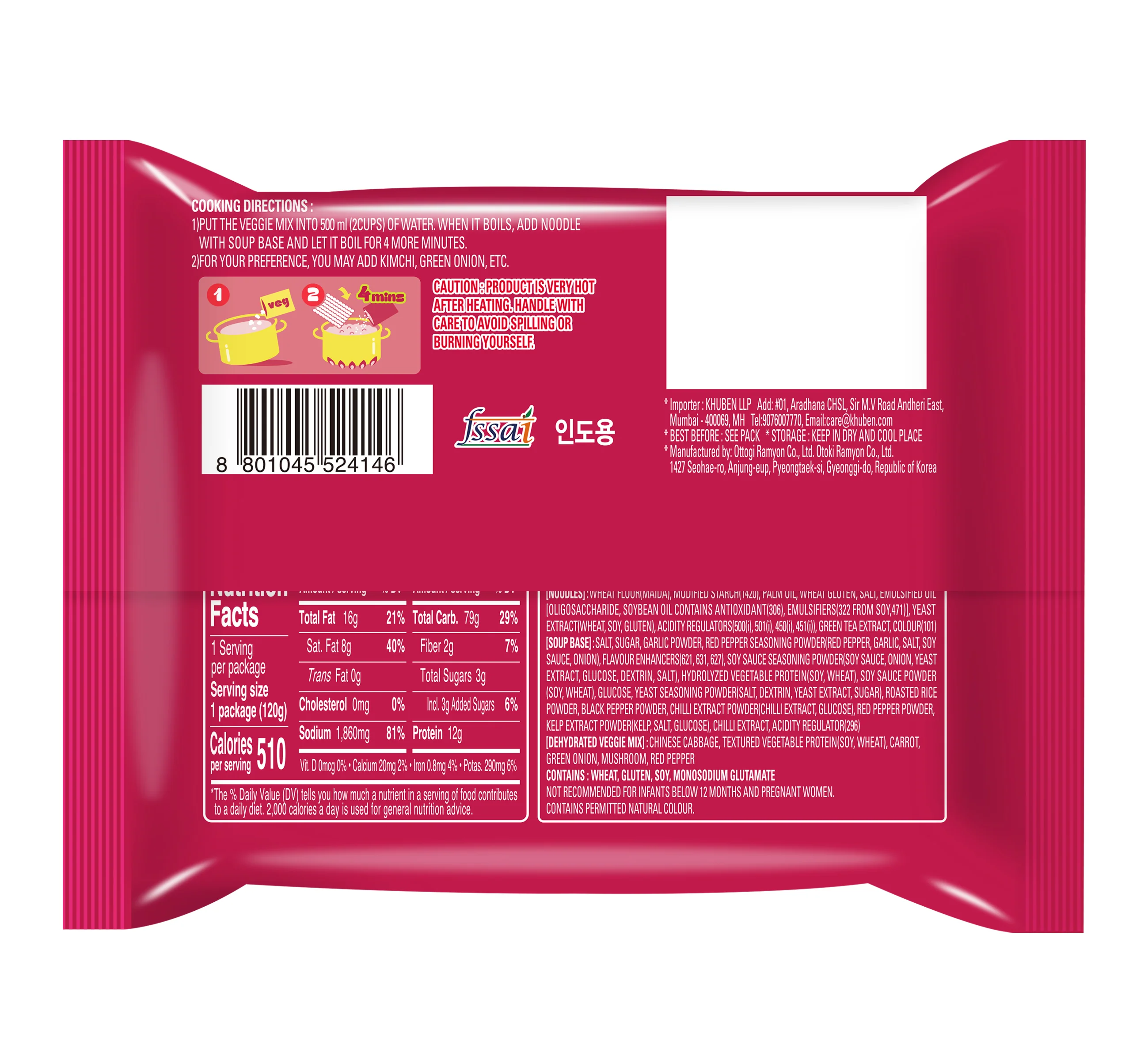 Jin Ramen Spicy, 120g - Image 2