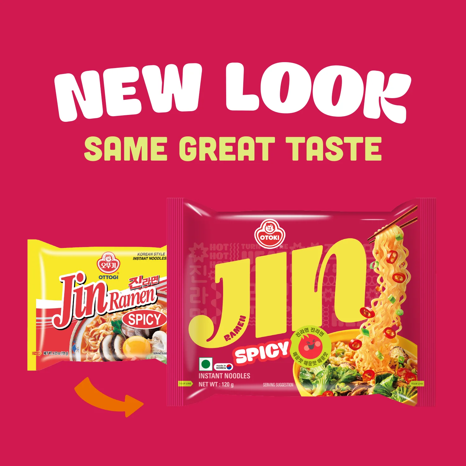 Jin Ramen Spicy, 120g - Image 3