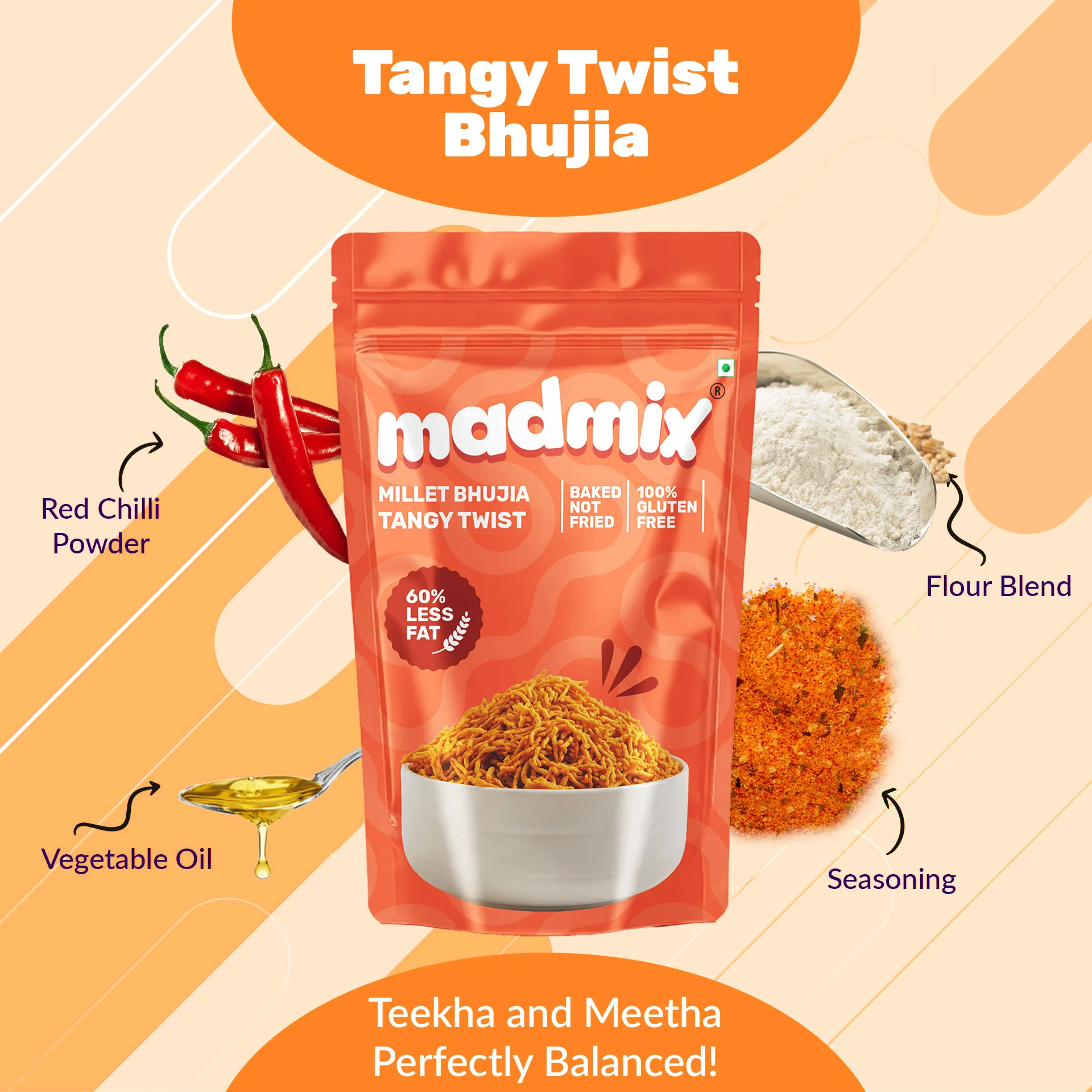 Jowar Bhujia Tangy Twist, 25g - Image 2