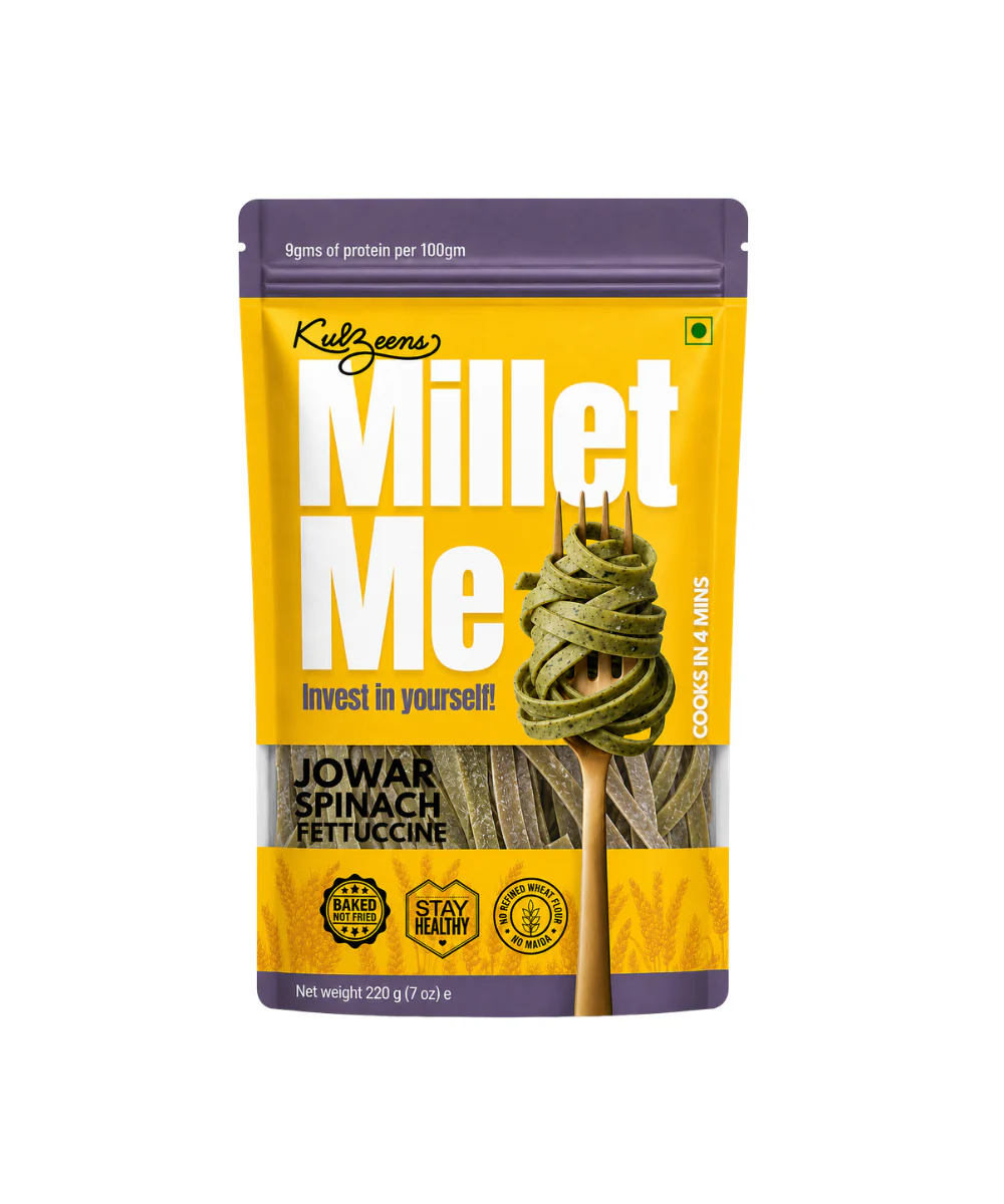 Jowar Spinach Fettucine, 220g (Wholesome and Comforting Pasta Alternative)