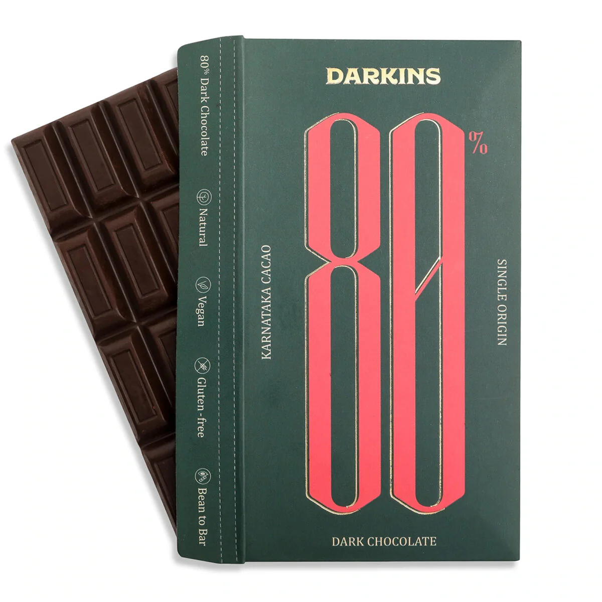 Karnataka 80% Single Origin Dark Chocolate Bar, 65g - Image 3