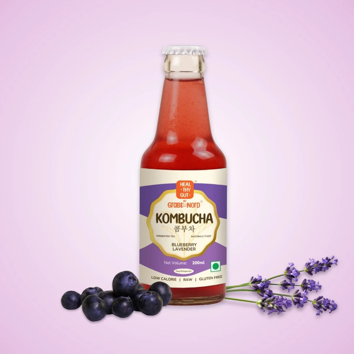 Kombucha Blueberry Lavender, 200ml
