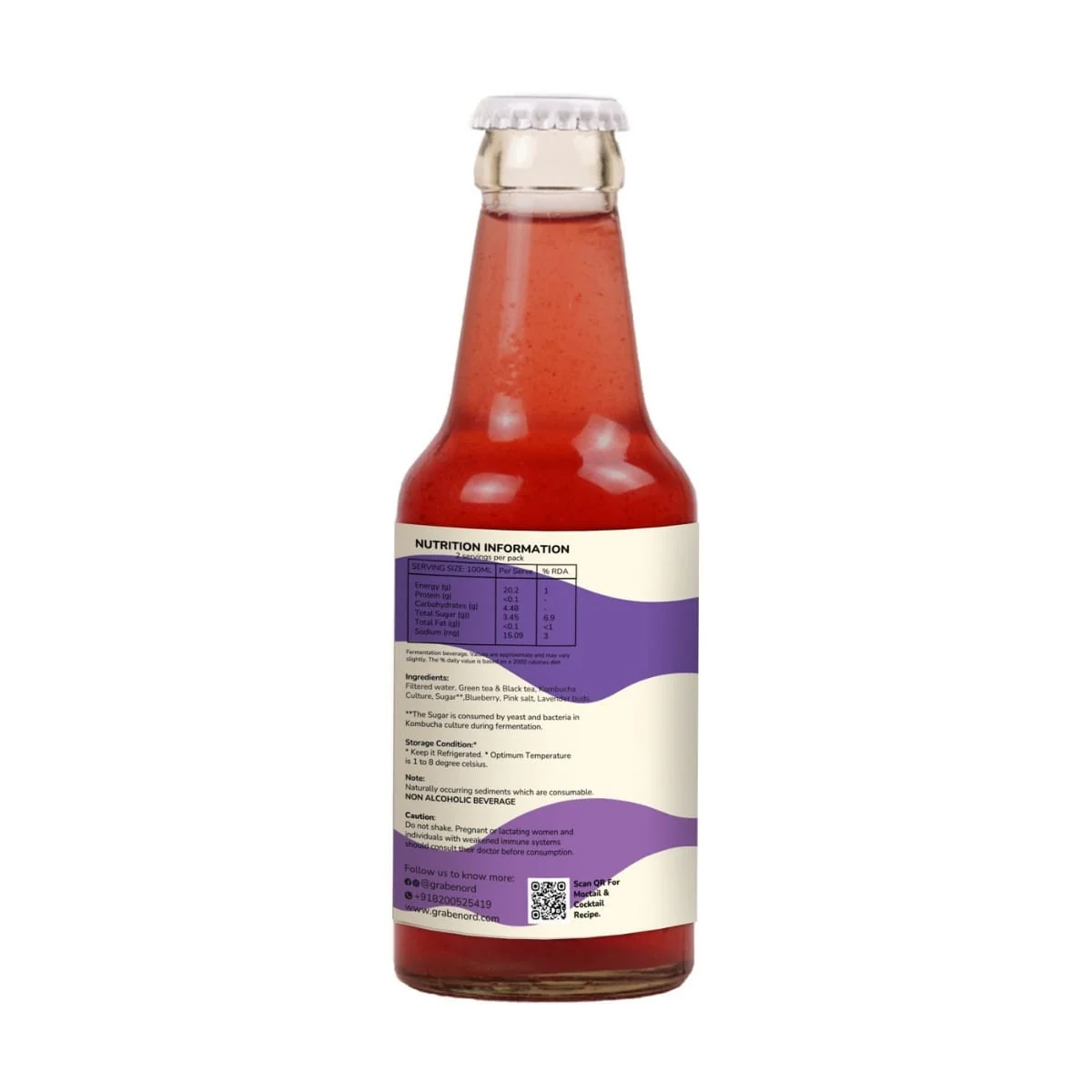 Kombucha Blueberry Lavender, 200ml - Image 3