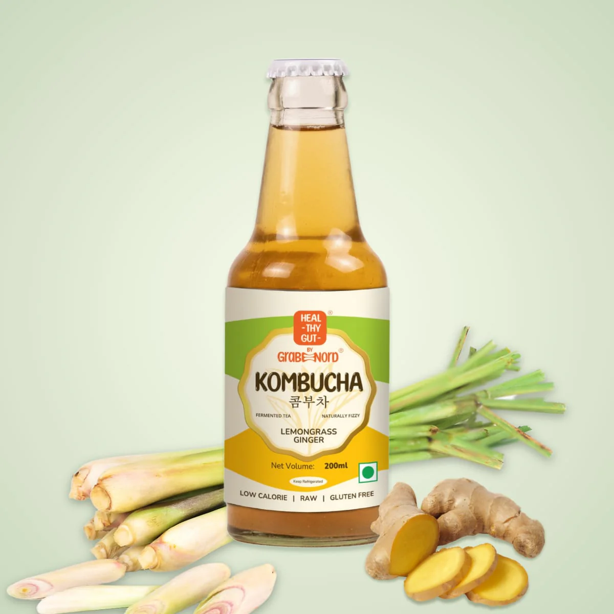 Kombucha Lemongrass Ginger, 200ml