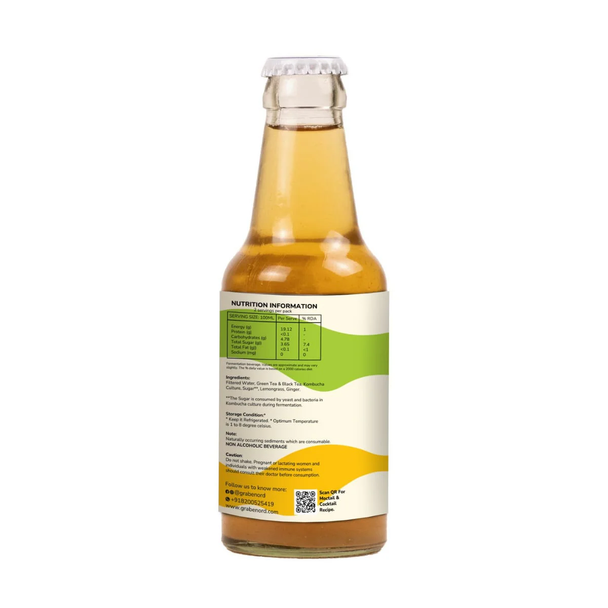 Kombucha Lemongrass Ginger, 200ml - Image 2