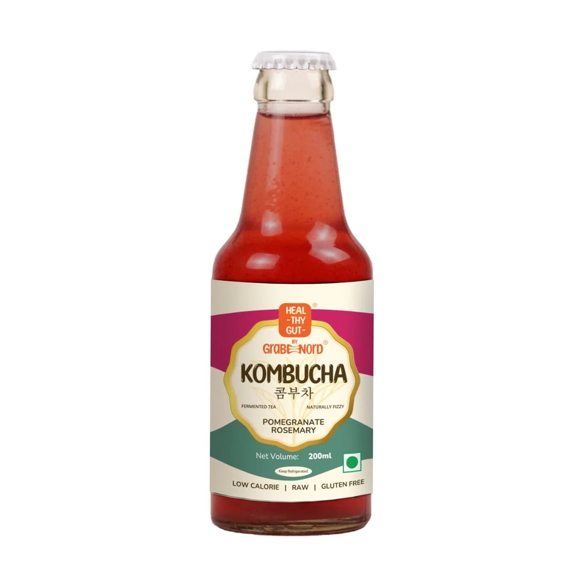 Kombucha Pomegranate Rosemary, 200ml - Image 3