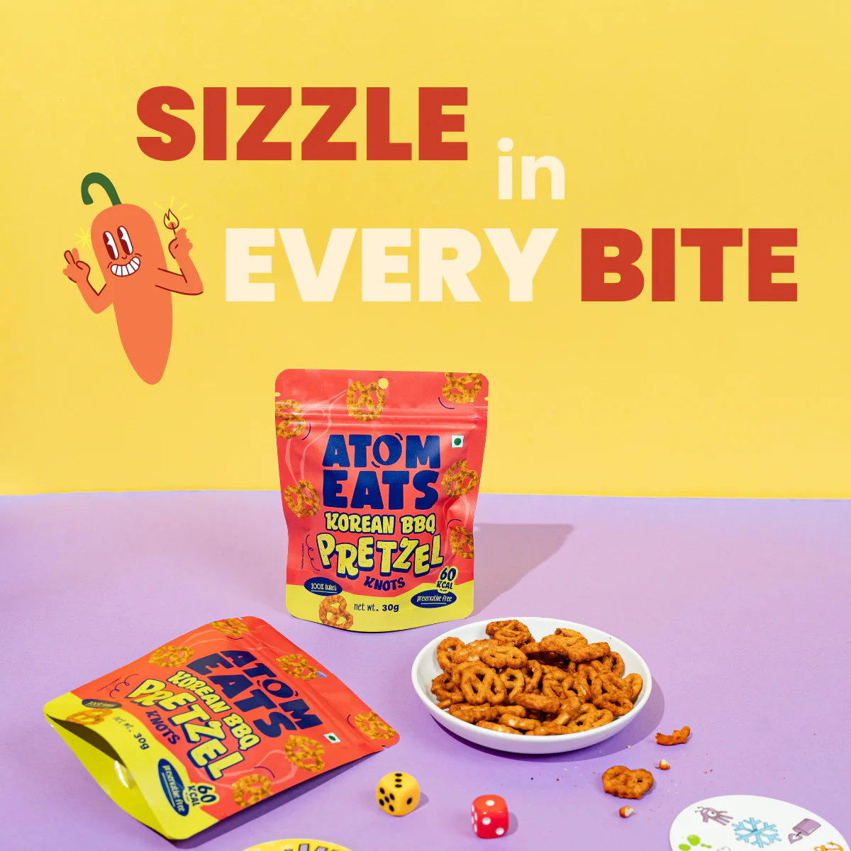 Korean BBQ Pretzels, 30g (Baked Crunchy Snack, Sweet & Smoky Korean Style Flavor, On-the-Go Snack) - Image 3
