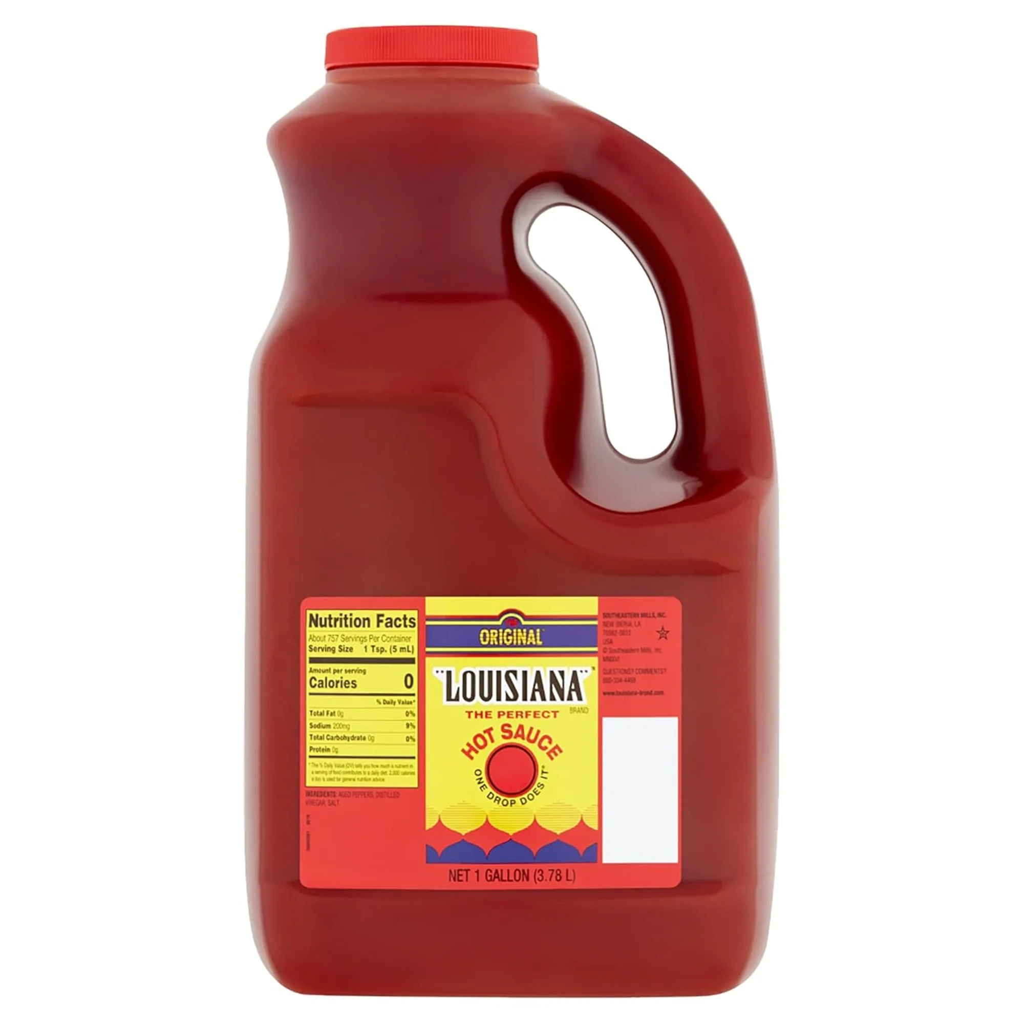Louisiana Aged Hot Pepper Sauce, Original, 3.78 L, Perfect for Cooking & Seasoning