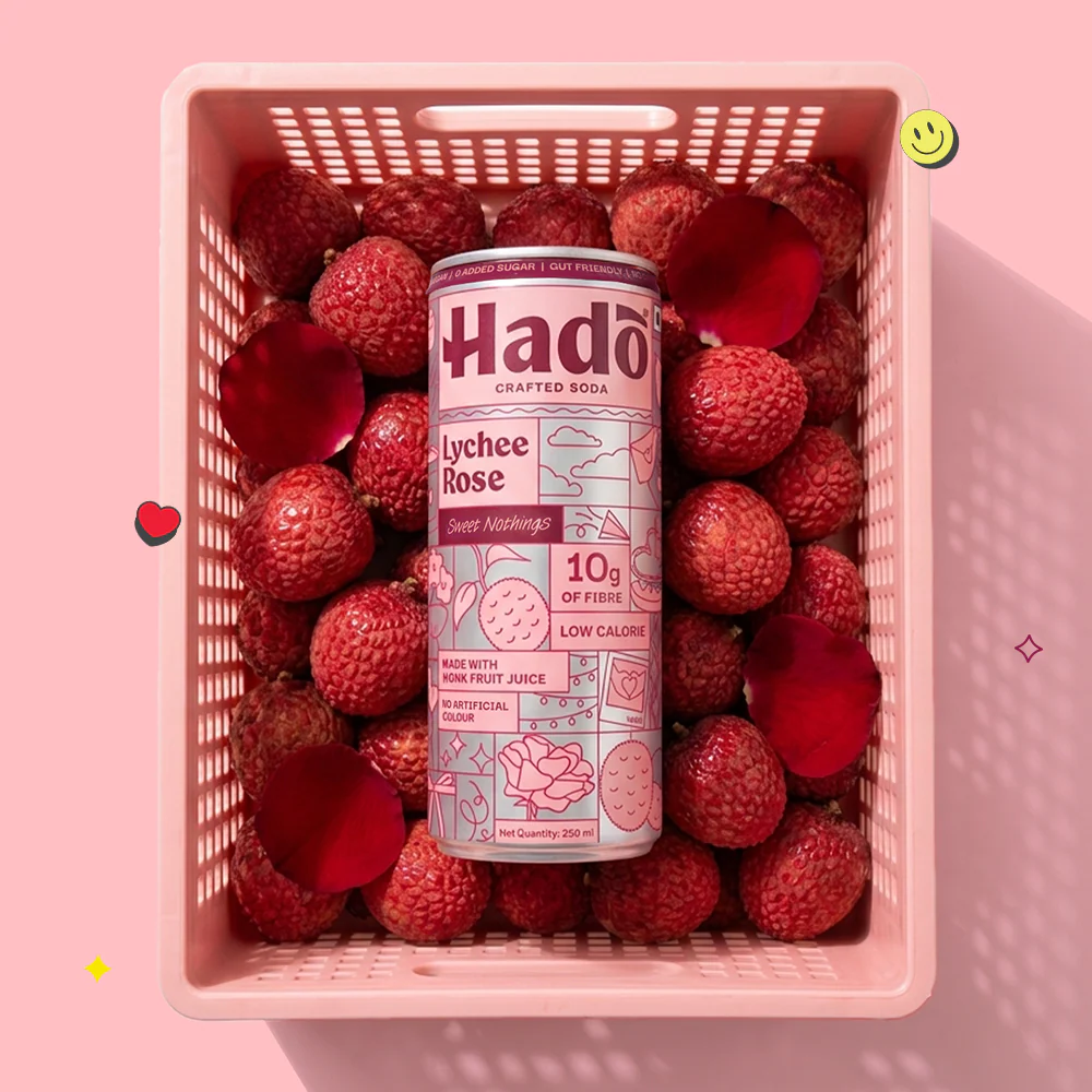 Lychee Rose Crafted Soda, 250ml x 4 (10g Fibre, Zero Added Sugar) - Image 2