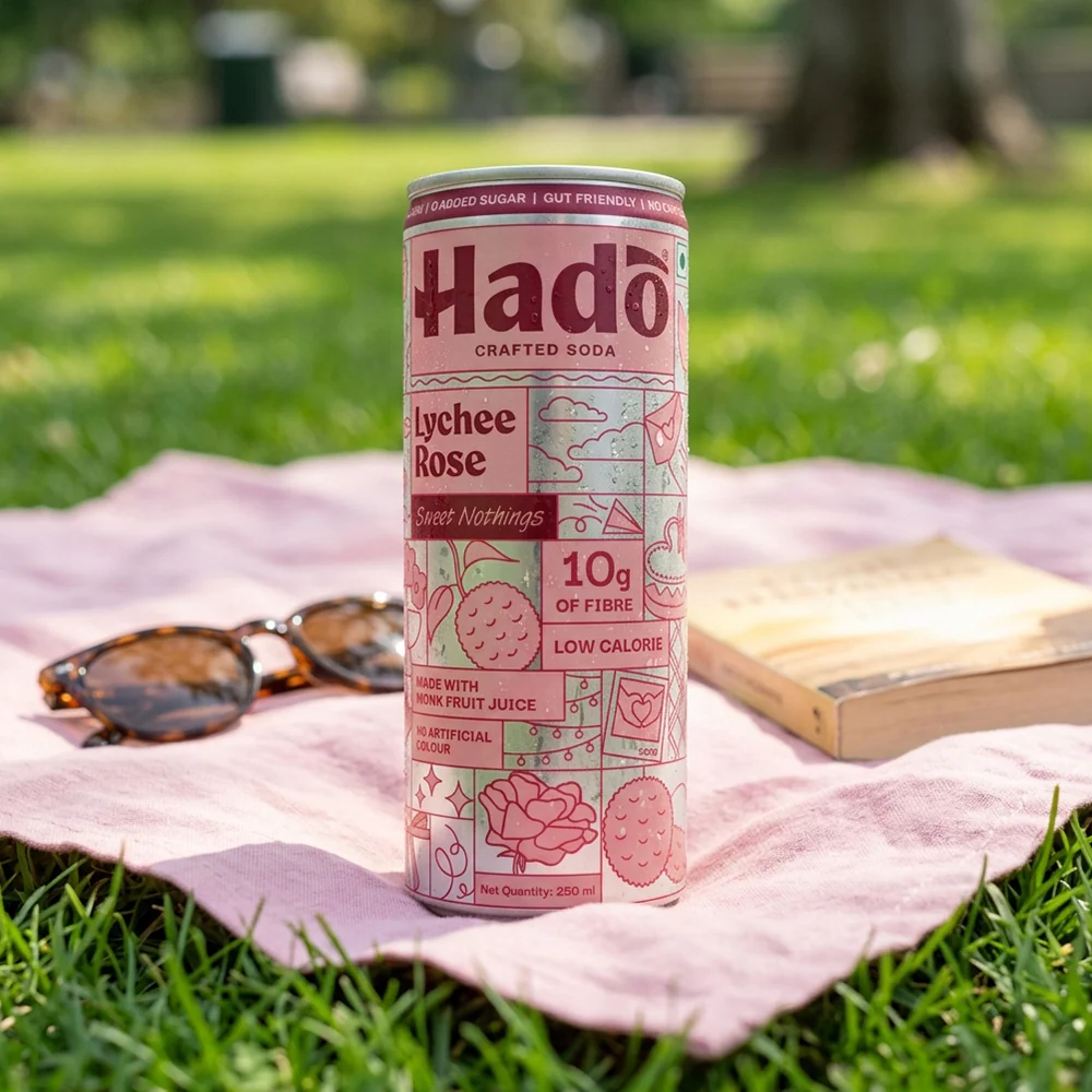 Lychee Rose Crafted Soda, 250ml x 4 (10g Fibre, Zero Added Sugar) - Image 7